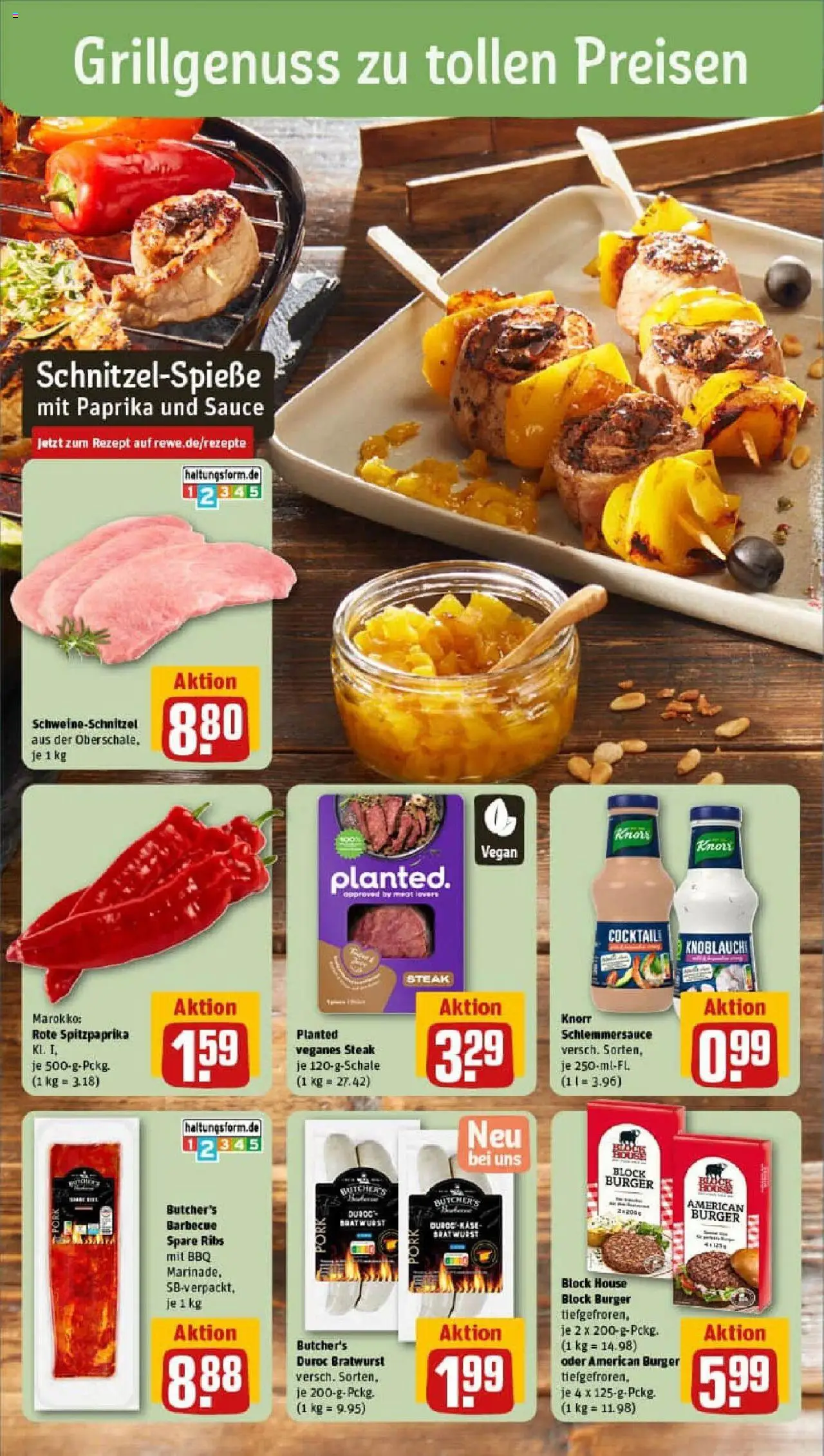 Rewe prospekt Aachen	 - gültig ab dem 03.08.2025 | Seite: 4 | Produkte: Bratwurst, Burger, Knorr, Paprika