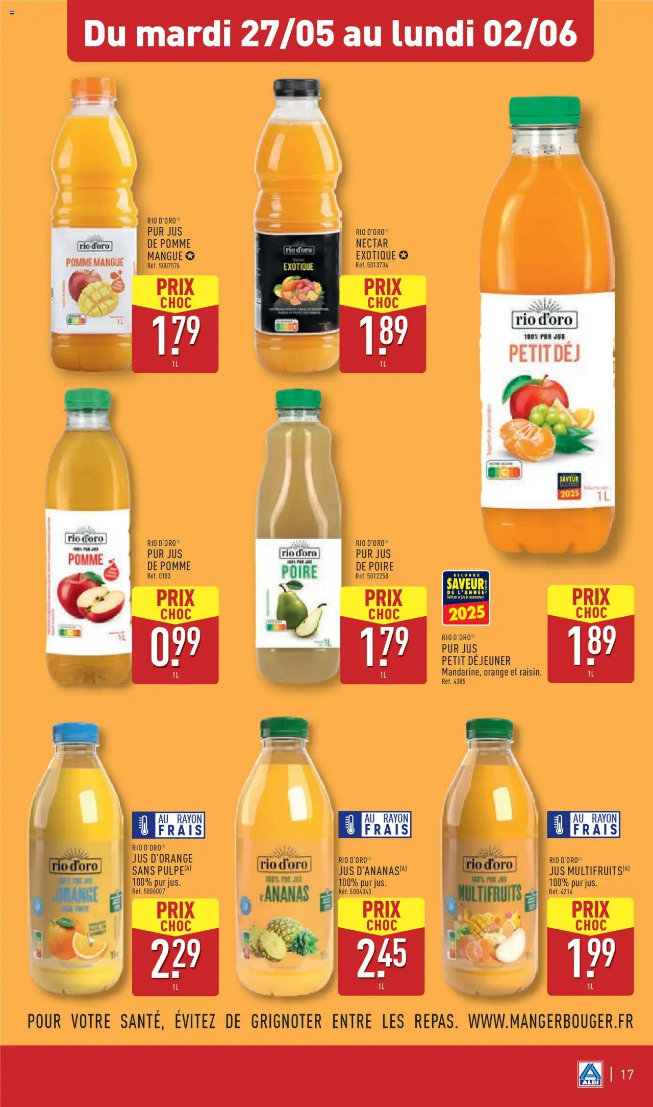  | Page: 20 | Produits: Jus d'orange, Jus de pomme, Jus, Ananas