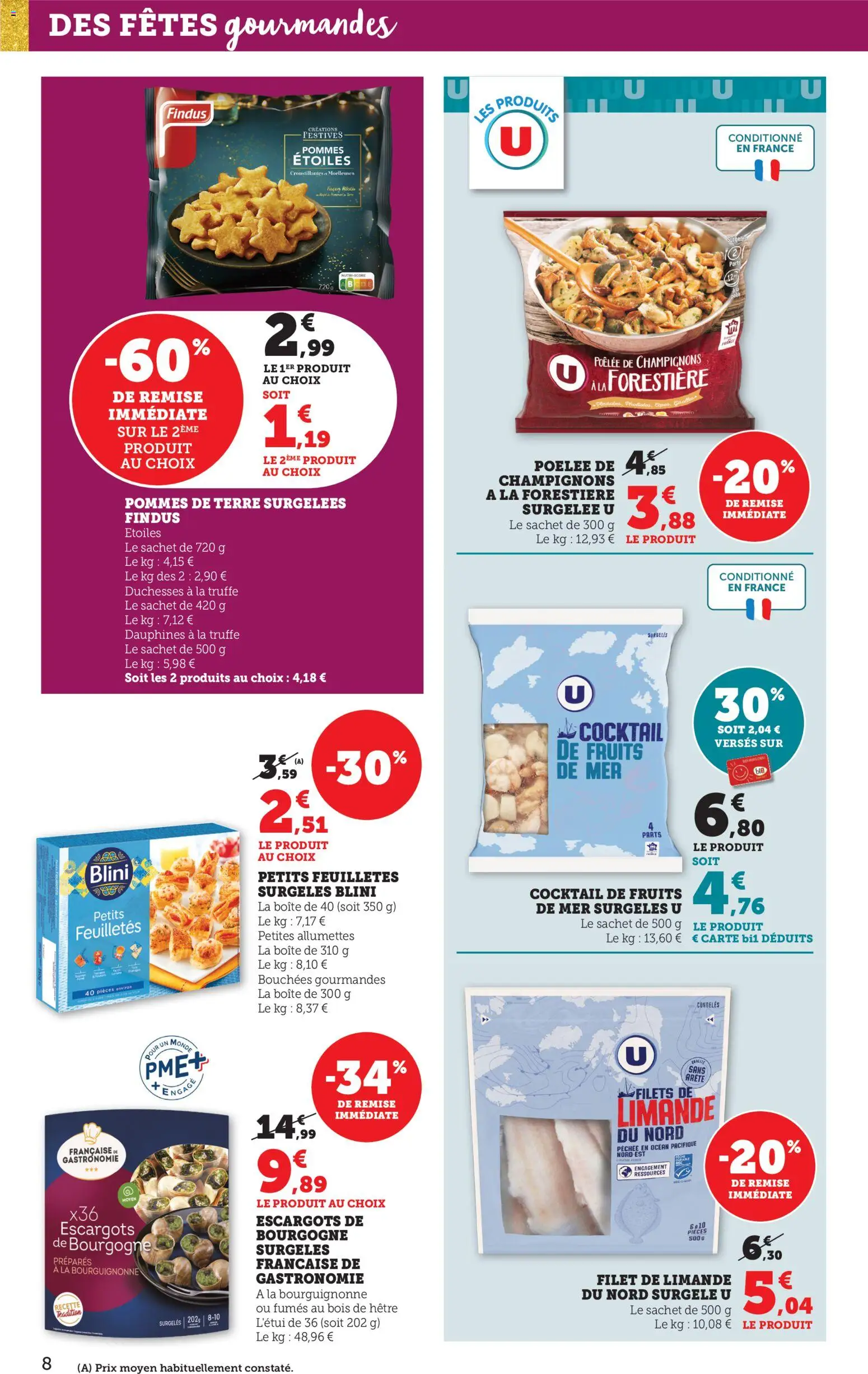 {H1} | Page: 9 | Produits: Escargots, Pommes, Pommes de terre