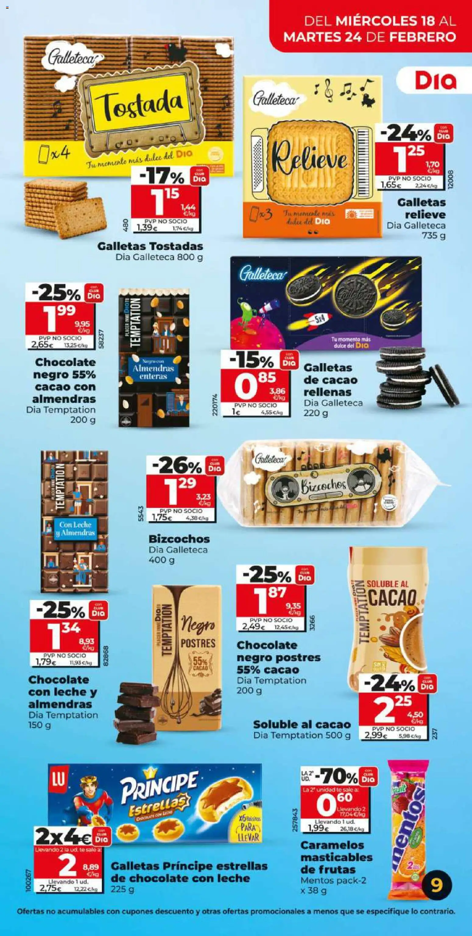 Dia - folleto Market │ válido desde el 18.02.2026 | Página: 9 | Productos: Leche, Té, Cacao soluble, Φρυγανιές σικάλεως