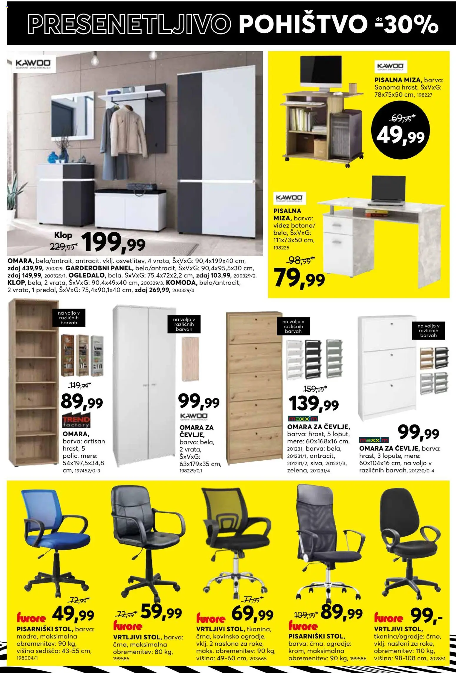 Novi Dipo katalog ponudbe – veljaven od 22.04.2026 | Stran: 11 | Izdelki: Pohištvo, Omara, Barva