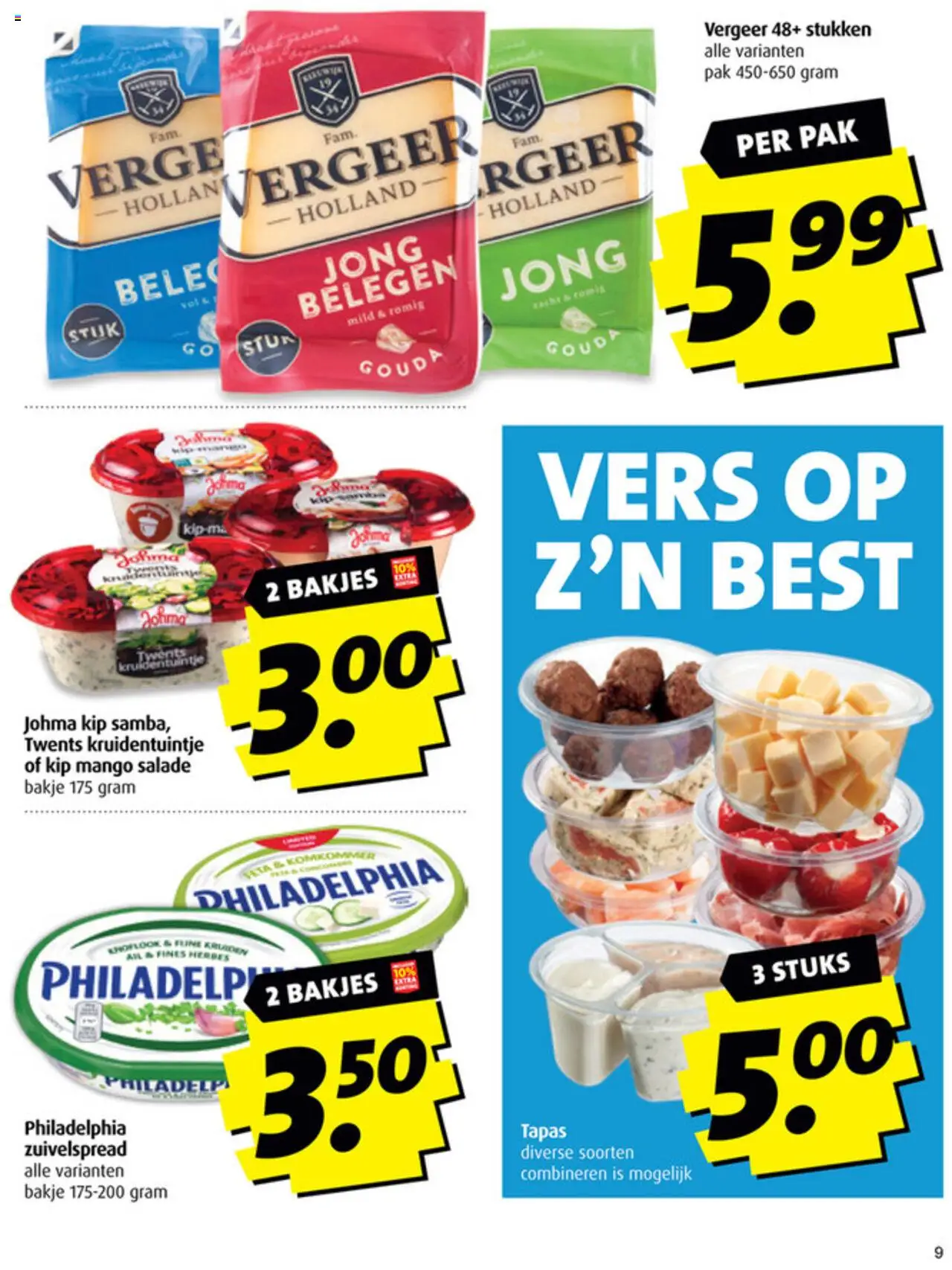  | Pagina: 9 | Producten: Salade, Gouda, Feta, Mango