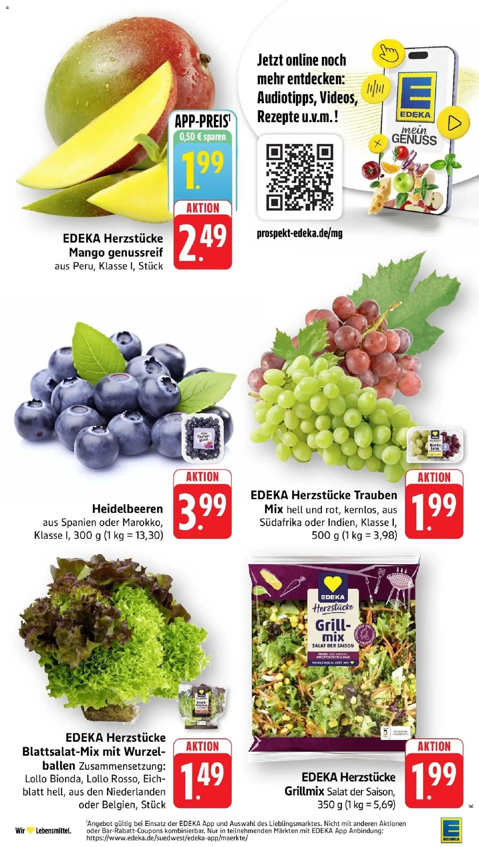 E center Prospekt Kehl	 – gültig ab 05.04.2026 | Seite: 6 | Produkte: Grill, Trauben, Heidelbeeren, Mango