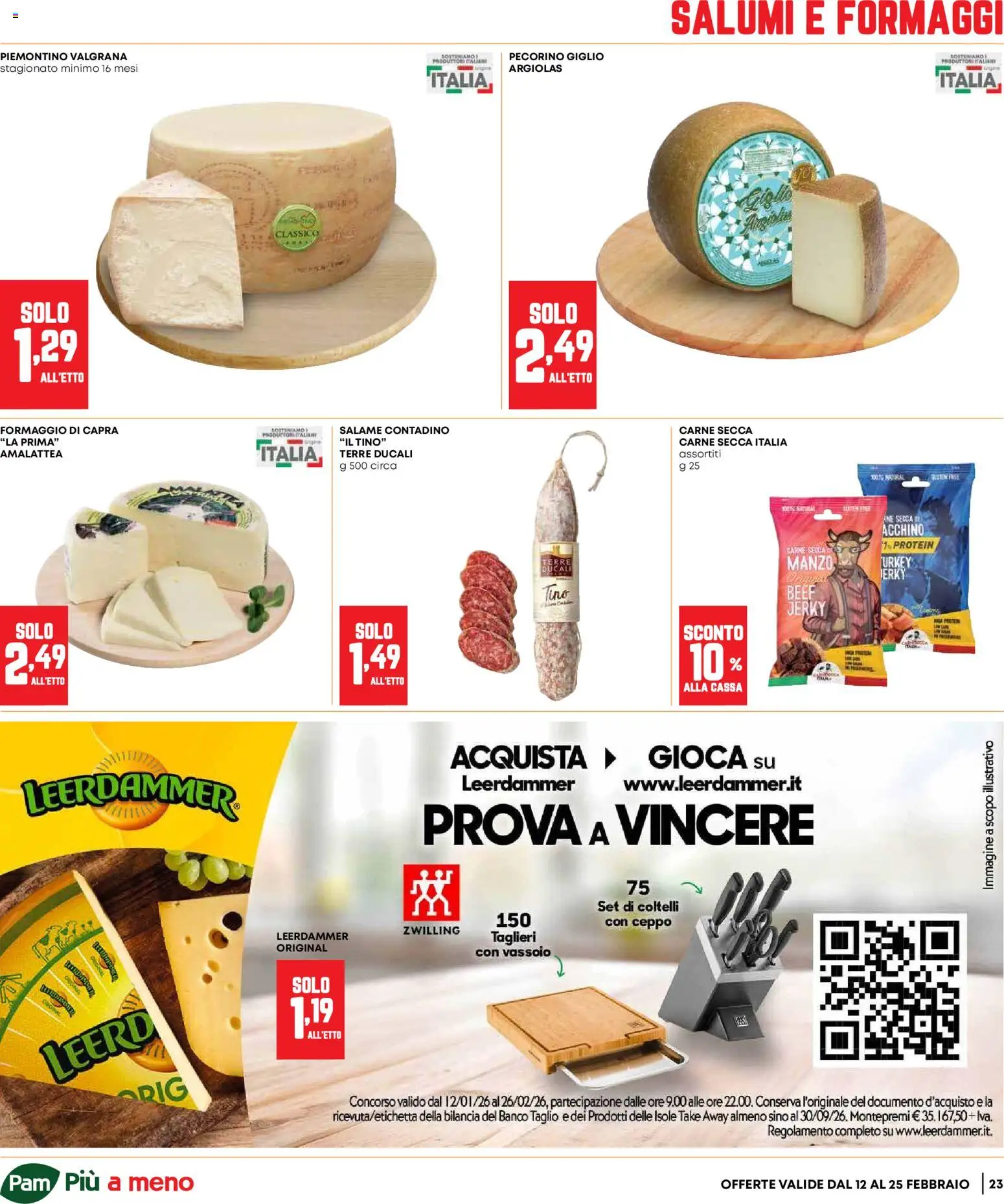 Volantino Panorama del 12.02.2026 | Pagina: 23 | Prodotti: Manzo, Formaggio, Bilancia, Pecorino