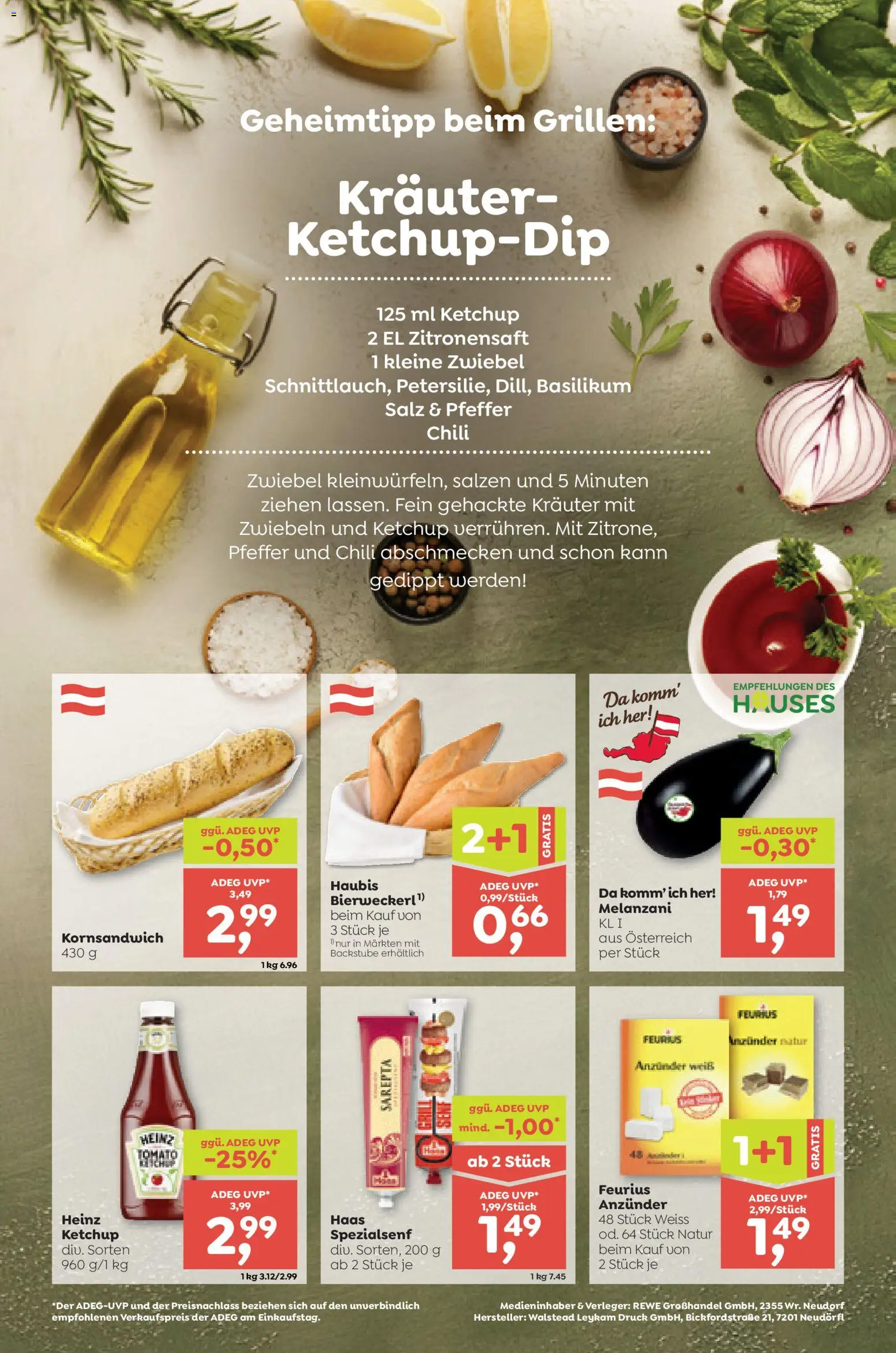 ADEG Heiße Angebote für die Grillsaison! gültig ab 07.05.2026 | Seite: 4 | Produkte: Ketchup, Zwiebeln, Salz, Chili