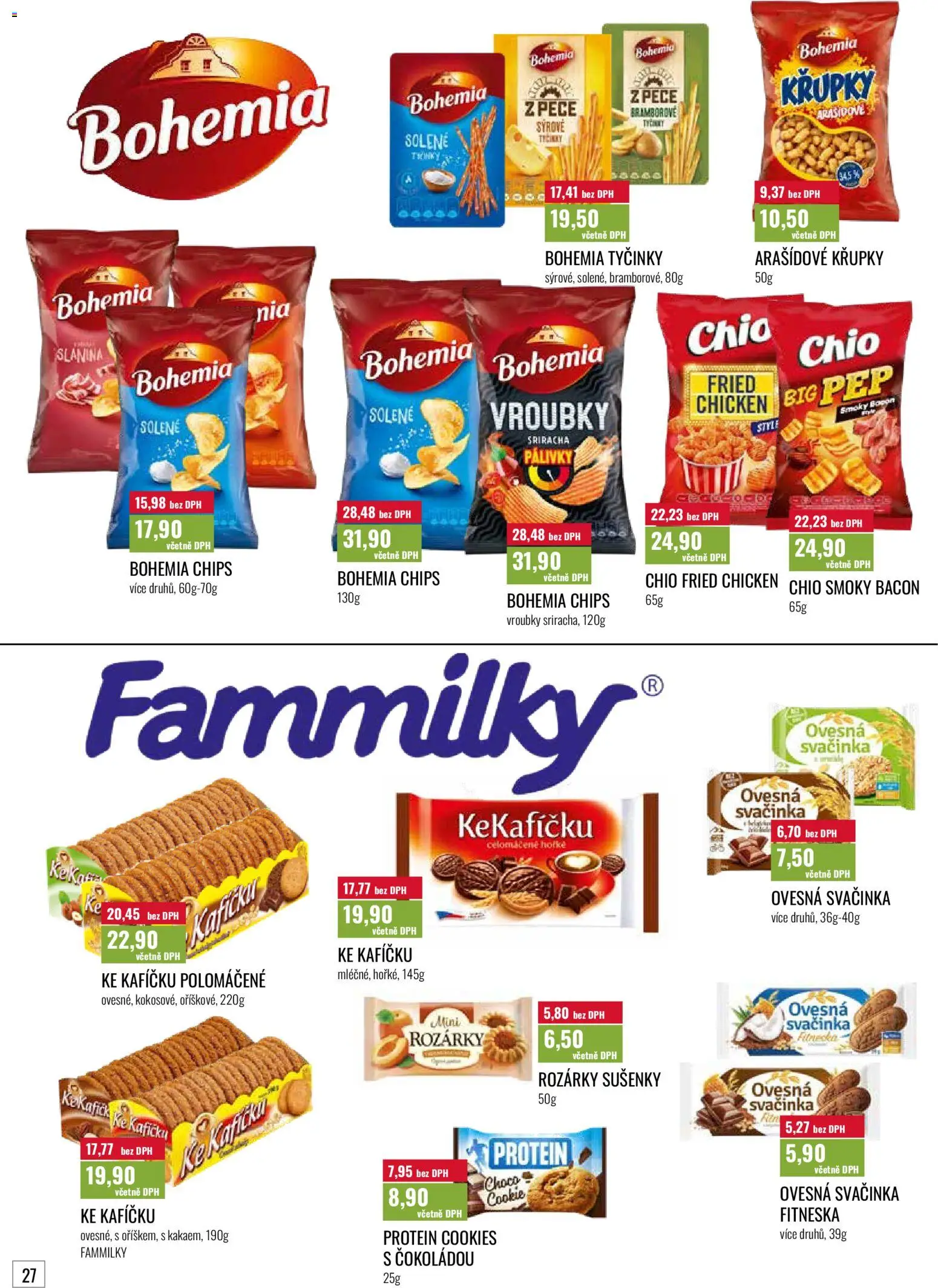 Ratio leták od 01.03.2026 | Strana: 27 | Produkty: Cookies, Bohemia chips, Protein, Sušenky