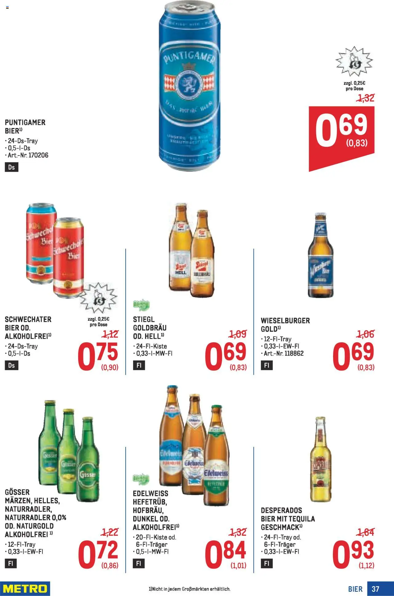Metro angebote Profi gültig ab 10.07.2025 | Seite: 37 | Produkte: Bier