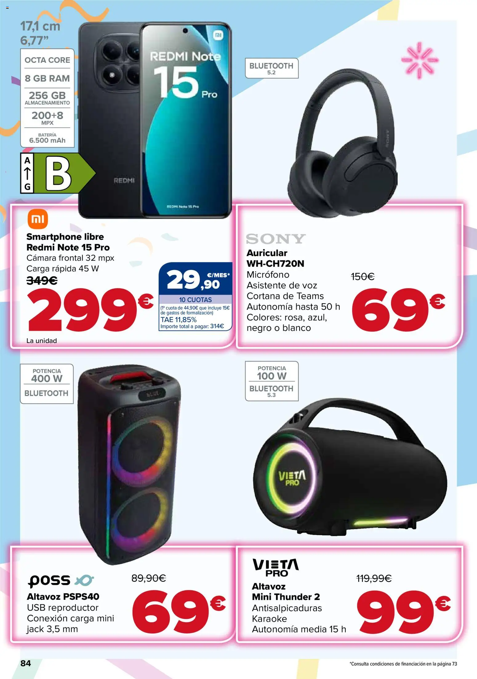 Carrefour folleto │ válido desde el 07.04.2026 | Página: 76 | Productos: Cámara, Altavoz, USB, Batería