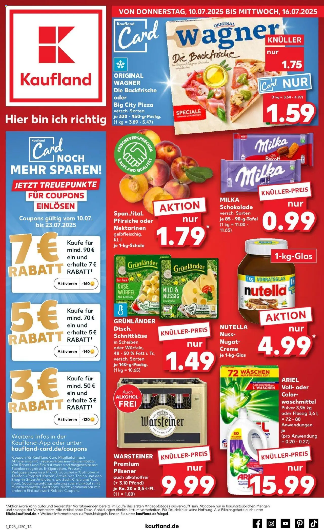 Kaufland prospekt Amberg	 - gültig ab dem 13.07.2025 | Seite: 16 | Produkte: Milka schokolade, Milka, Creme, Nutella