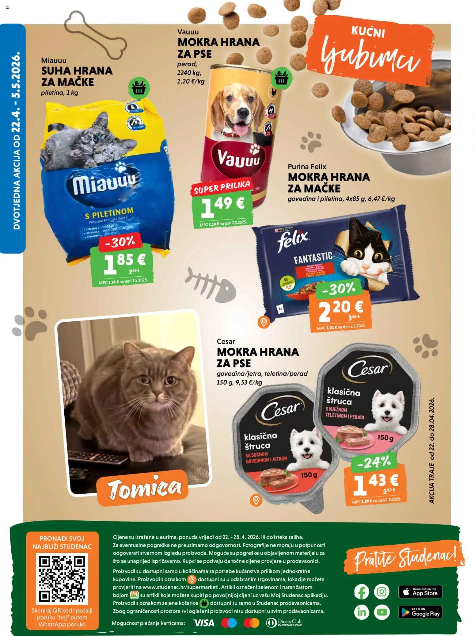 Studenac katalog | vrijedi od 22.04.2026 | Stranica: 32 | Proizvodi: Hrana za pse, Govedina