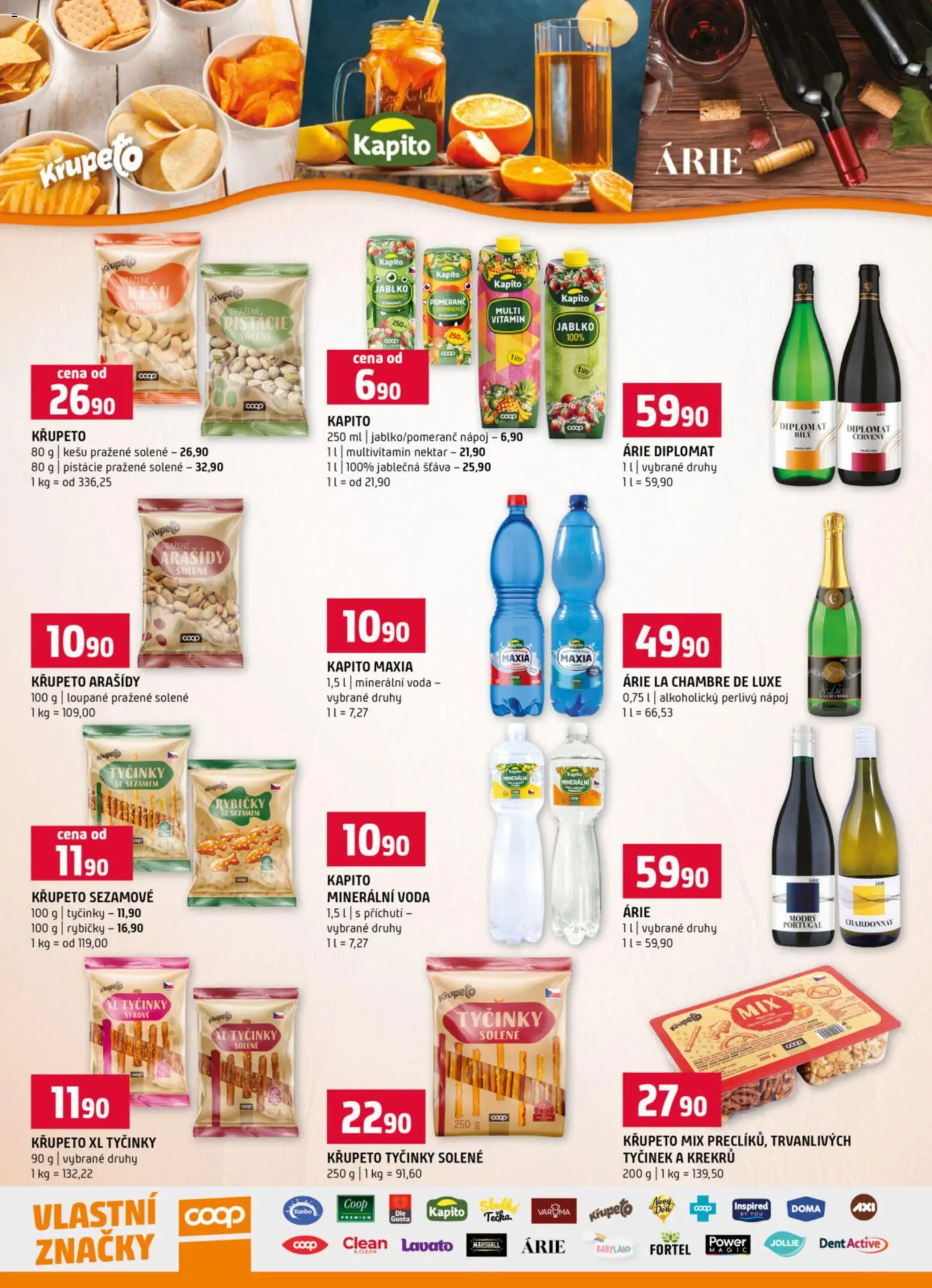 Terno leták - Tábor od 07.01.2026 | Strana: 18 | Produkty: Voda, Pistácie, Arašídy, Sýrové tyčinky