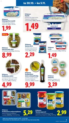 Lidl-mainoslehti voimassa 30.10.2025 alkaen | Sivu: 11 | Tuotteet: Tzatziki, Mustat oliivit, Munakoiso, Paprika