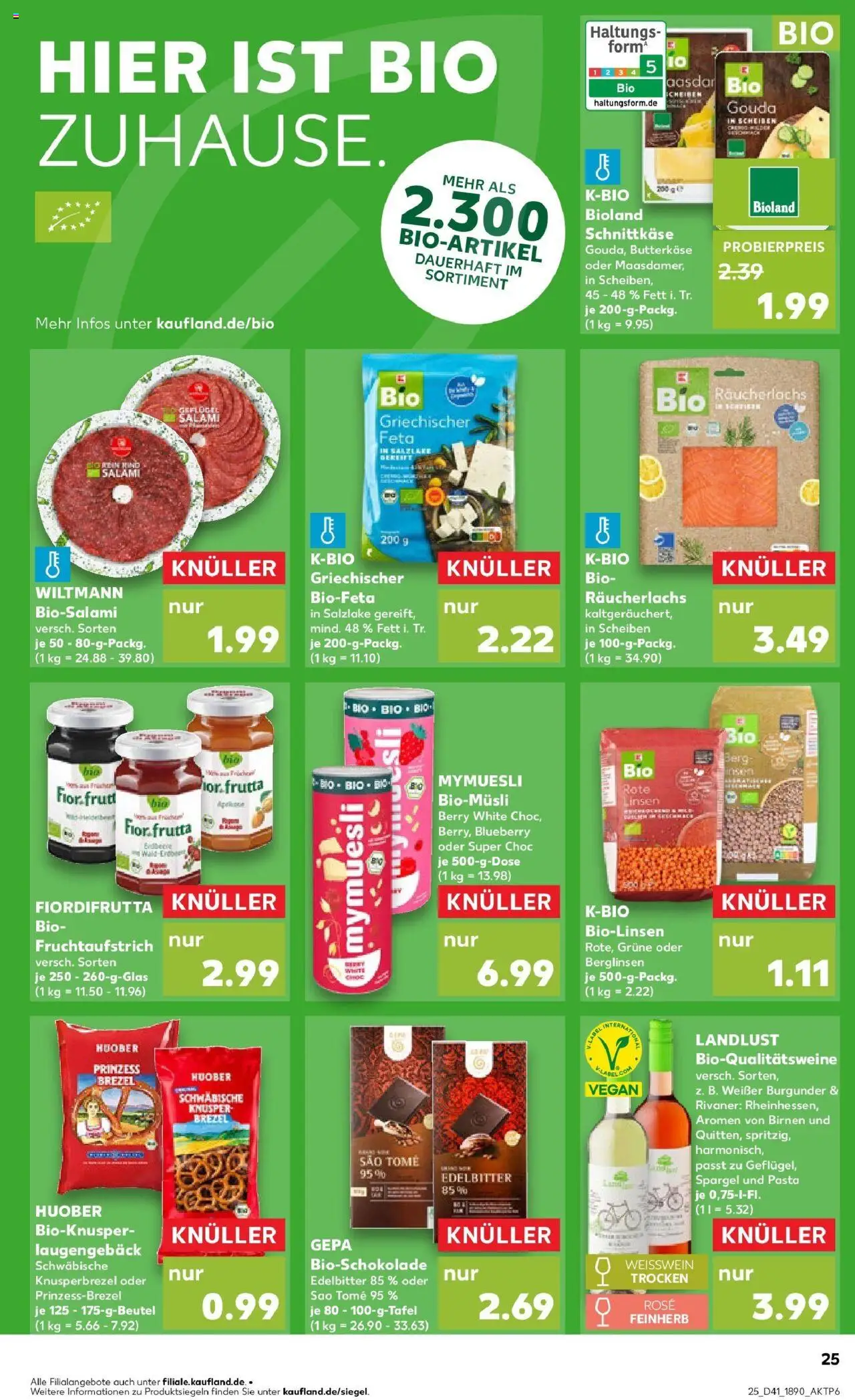 Kaufland prospekt Schmelz	 – gültig ab 09.10.2025 | Seite: 25 | Produkte: Weißwein trocken, Spargel, Räucherlachs, Salami