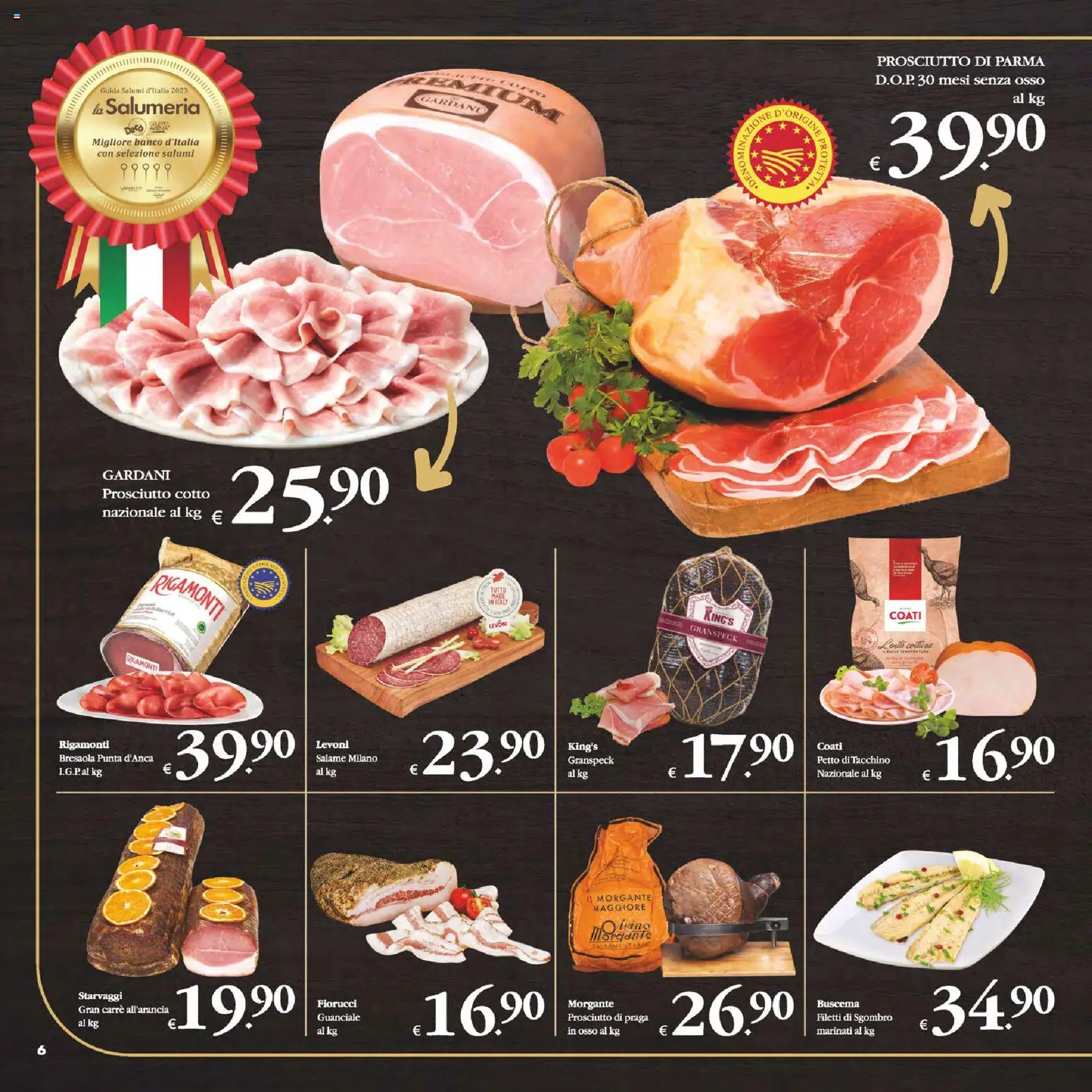 Volantino Decò del 13.02.2026 | Pagina: 6 | Prodotti: Prosciutto Cotto, Salame, Sgombro, Guanciale