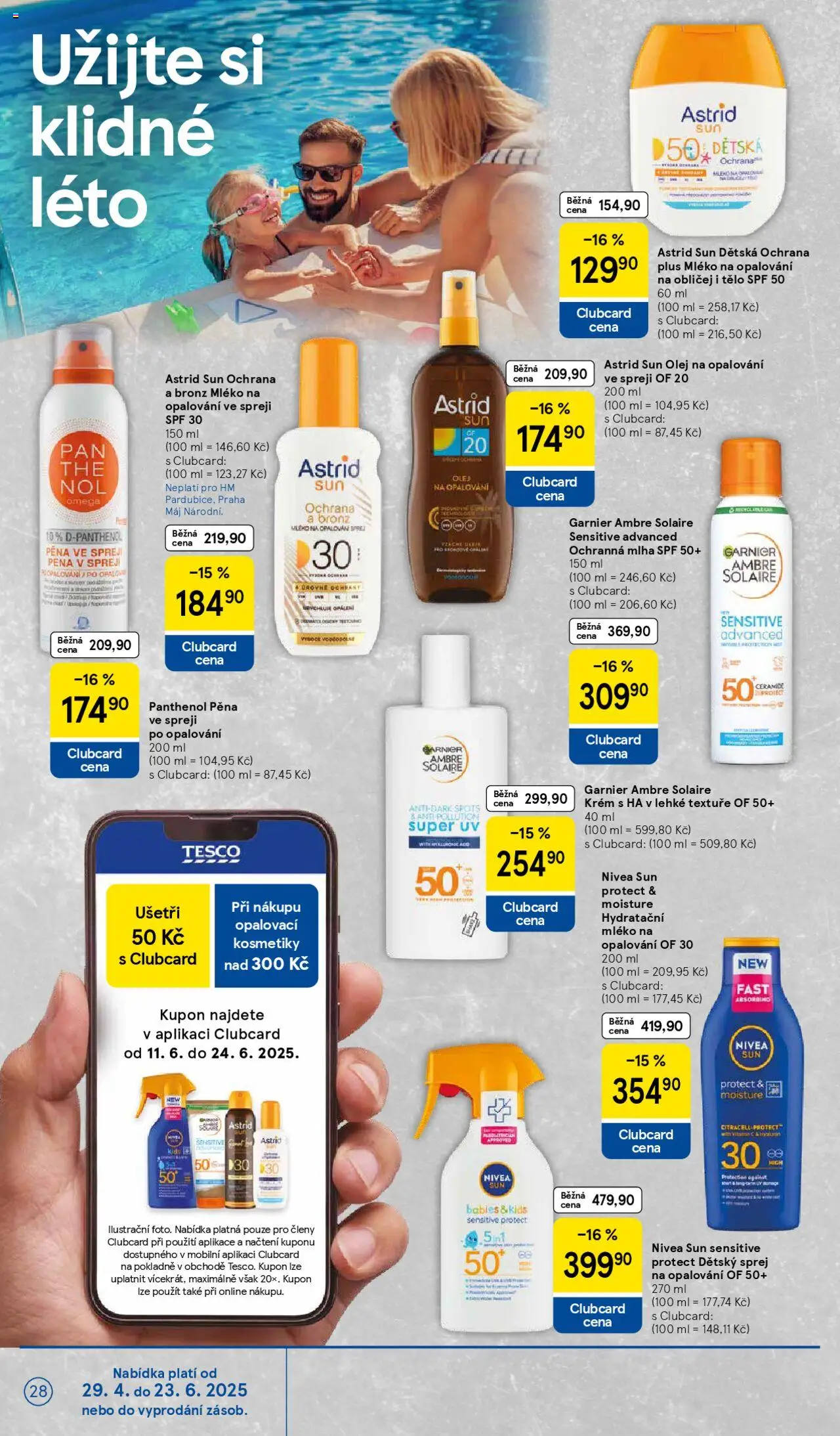 Tesco leták - Hypermarket od 11.06.2025 | Strana: 28 | Produkty: Olej, Krém, Omega, Panthenol