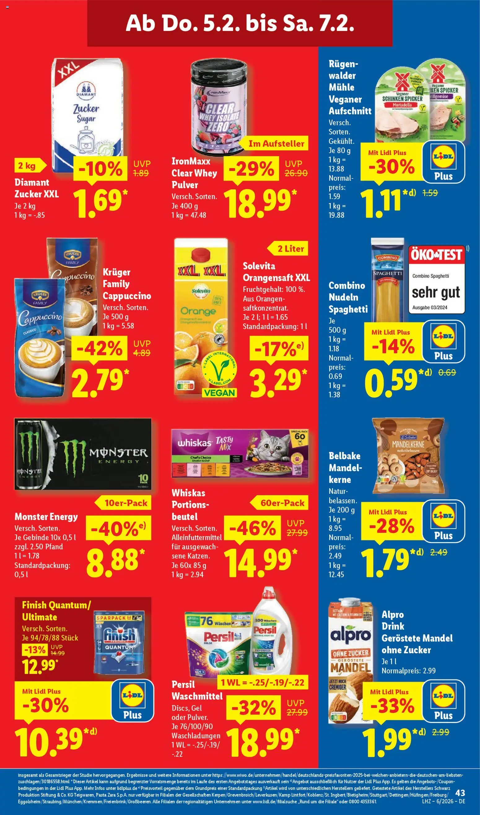 Lidl Prospekt Holzminden – gültig ab 02.02.2026 | Seite: 61 | Produkte: Monster, Zucker, Schinken, Persil