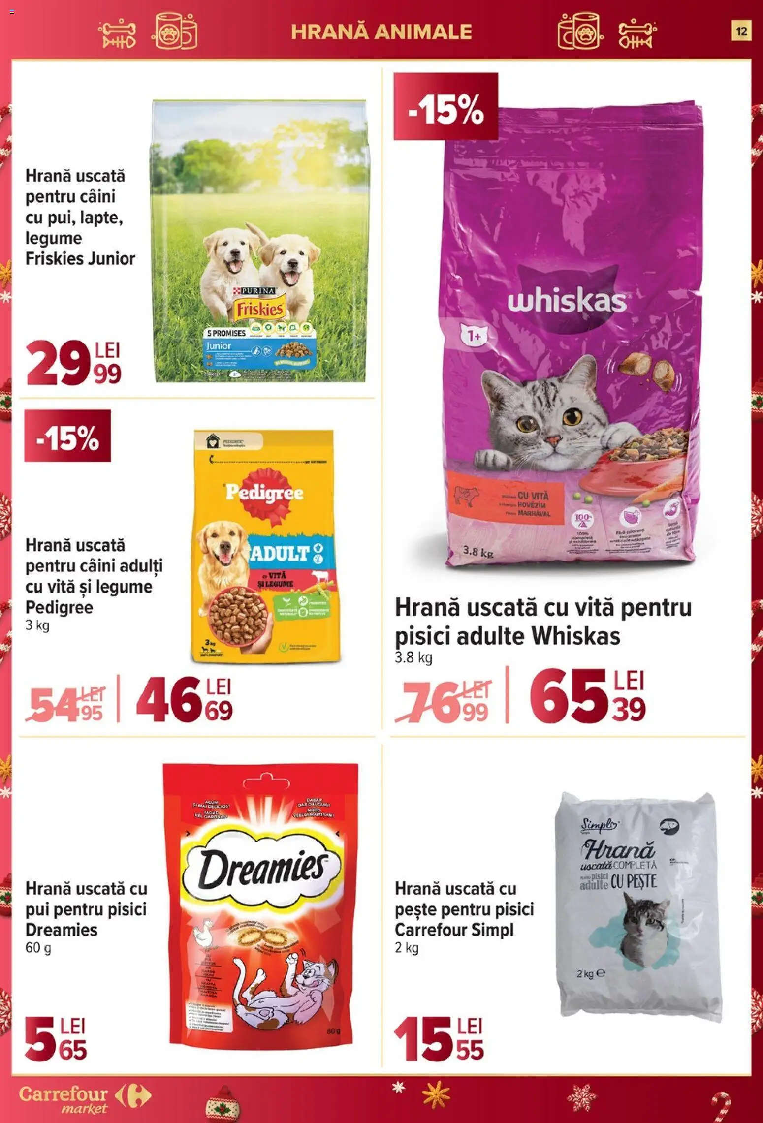Noul catalog Carrefour – valabil de la 03.12.2025 | Pagină: 12 | Produse: Hacıyatmaz Kedi Oyuncağı, Pește, Legume
