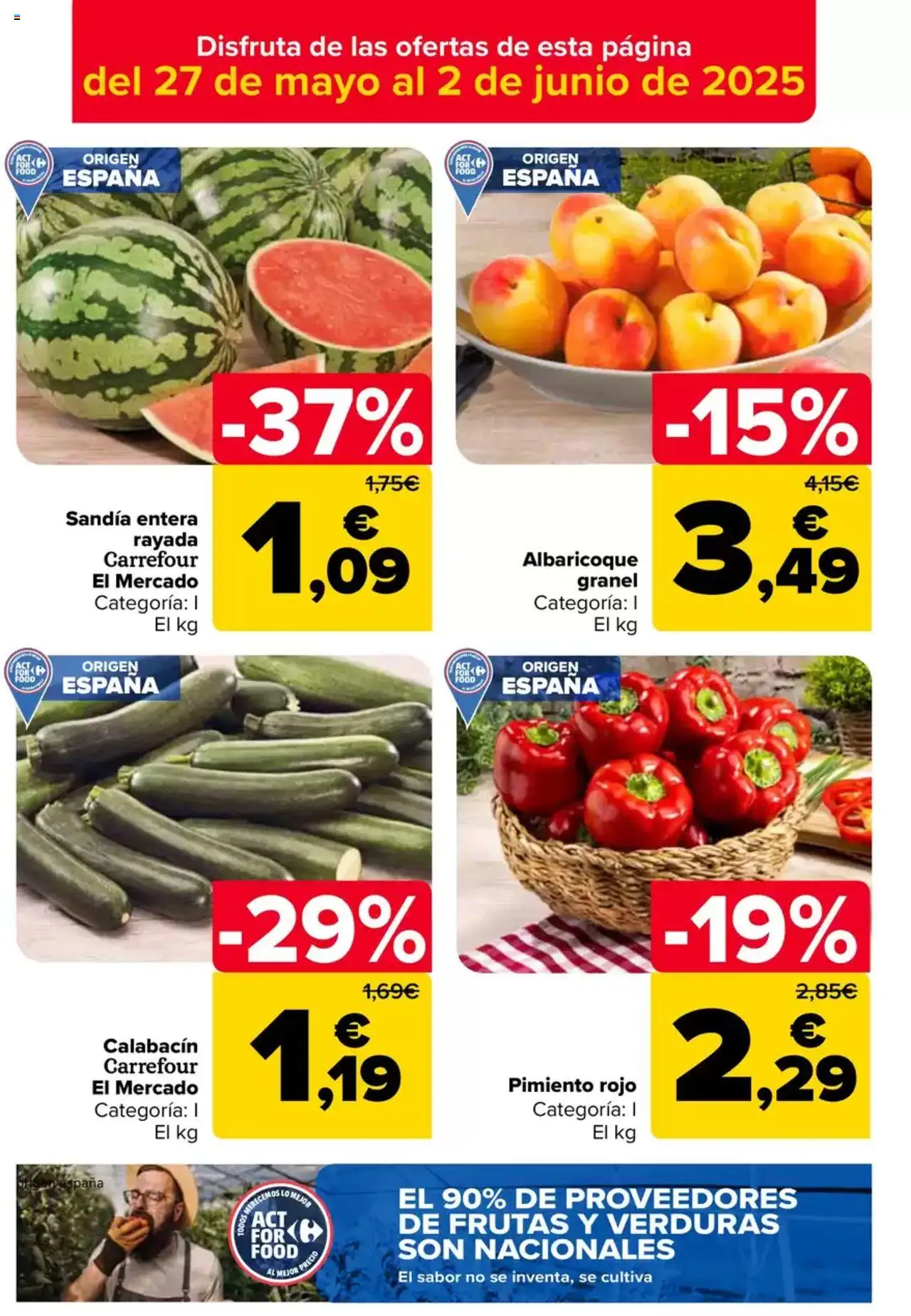 Carrefour folleto │ válido desde el 27.05.2025 | Página: 5 | Productos: Calabacín, Κάδος απορρυμάτων, Αποφλοιωτής σκόρδου, Sandía