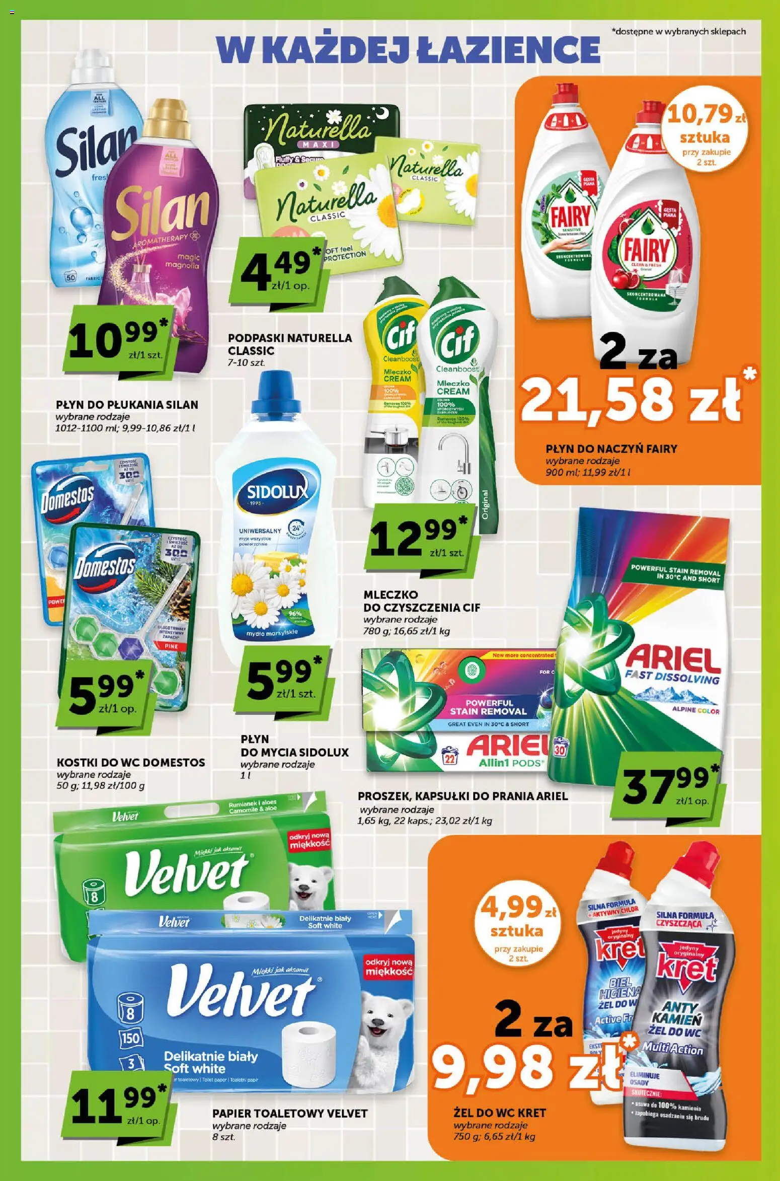 Euro Sklep gazetka - Sprawdź, co więcej od 23.04.2026 | Strona: 7 | Produkty: Kostki do wc, Papier toaletowy, Podpaski, Mydło