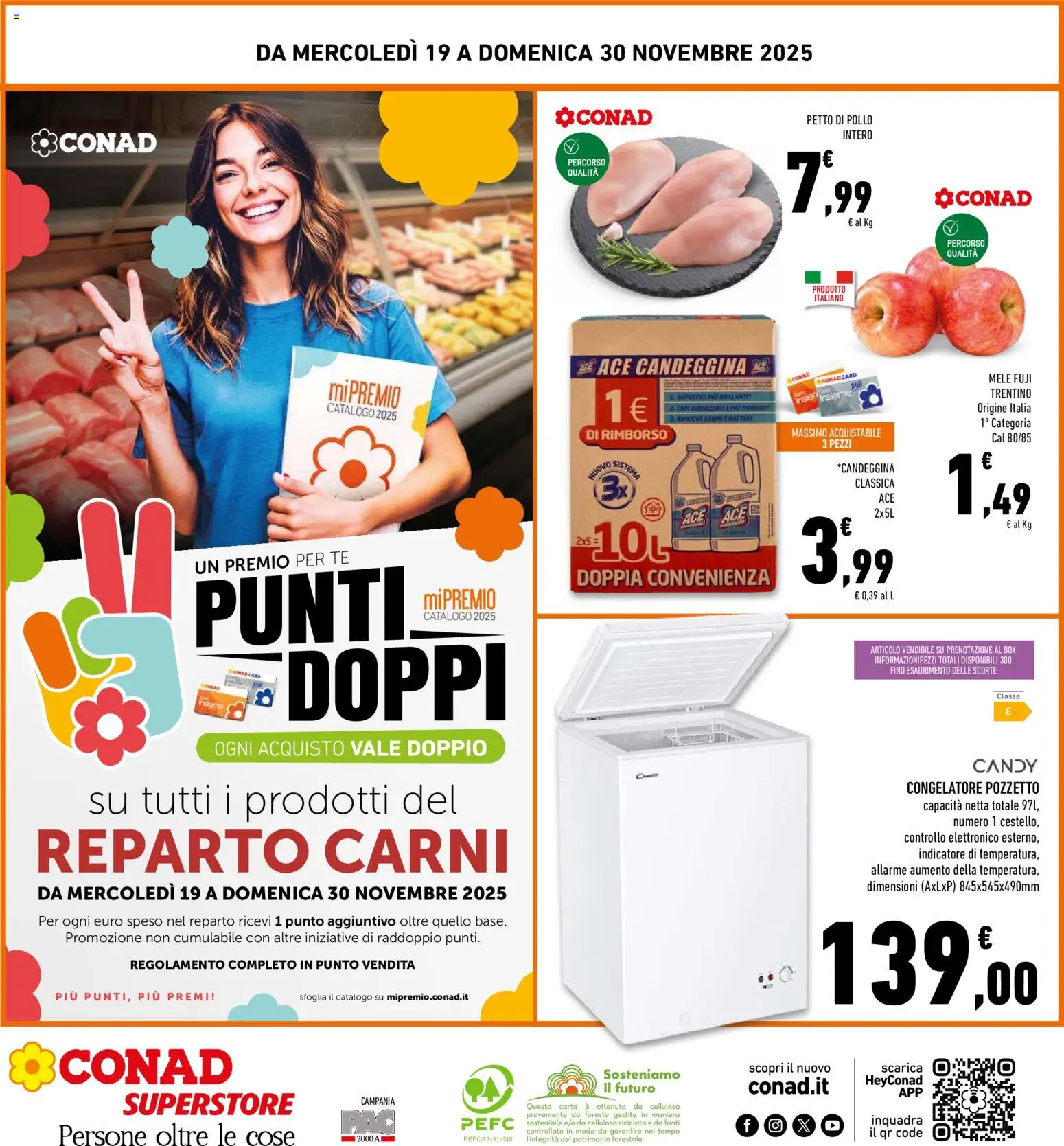 Volantino Conad del 19.11.2025 | Pagina: 32 | Prodotti: Petto di Pollo, Pollo, Freezer, Congelatore