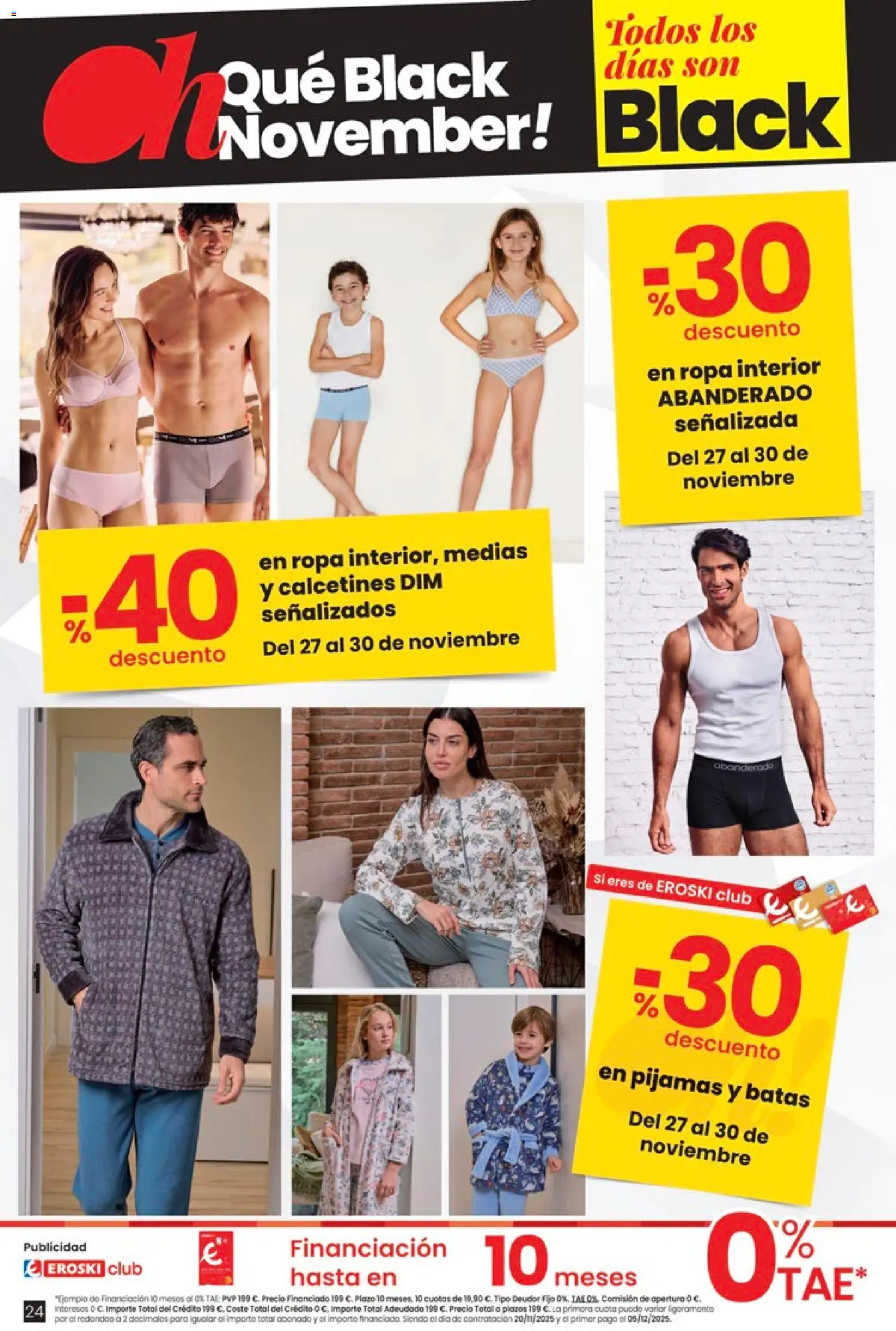 Eroski - Black Friday │ válido desde el 20.11.2025 | Página: 24 | Productos: Ropa interior, Medias, Ropa