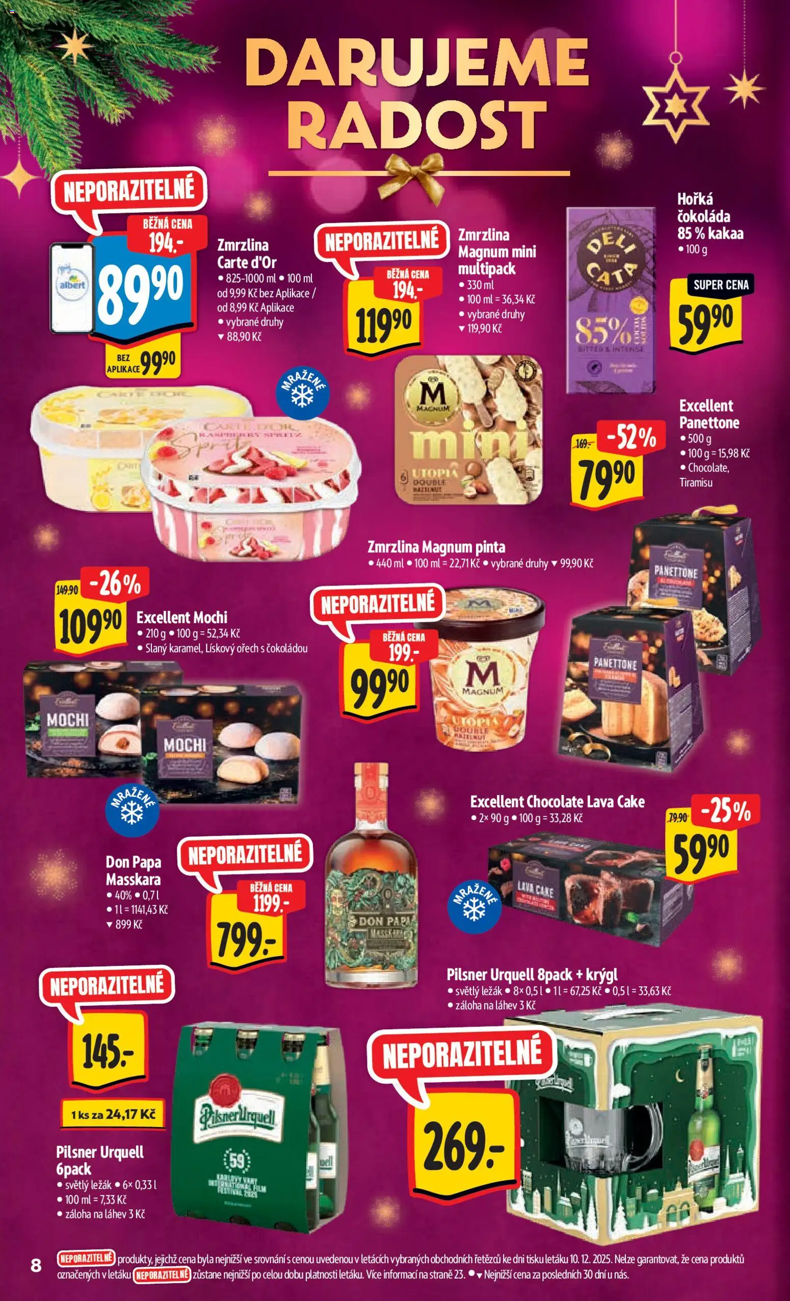 Albert leták - Hypermarket od 27.12.2025 | Strana: 15 | Produkty: Tiramisu, Pilsner Urquell, Sprite, Láhev