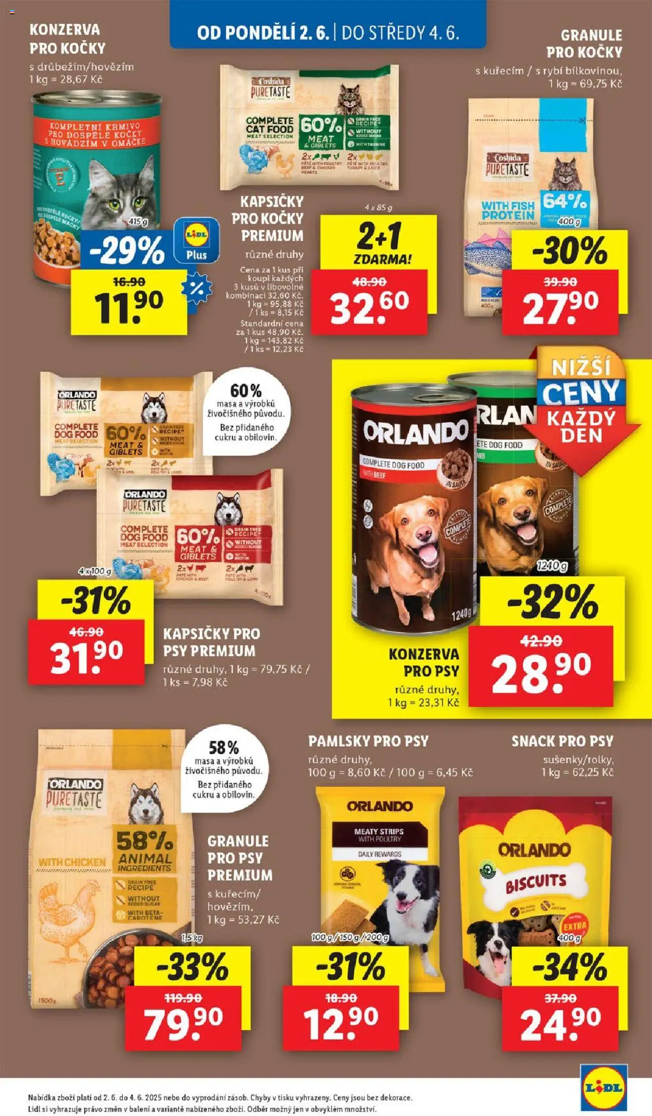 Lidl leták od 02.06.2025 | Strana: 29 | Produkty: Granule, Kapsičky pro kočky, Granule pro kočky, Protein