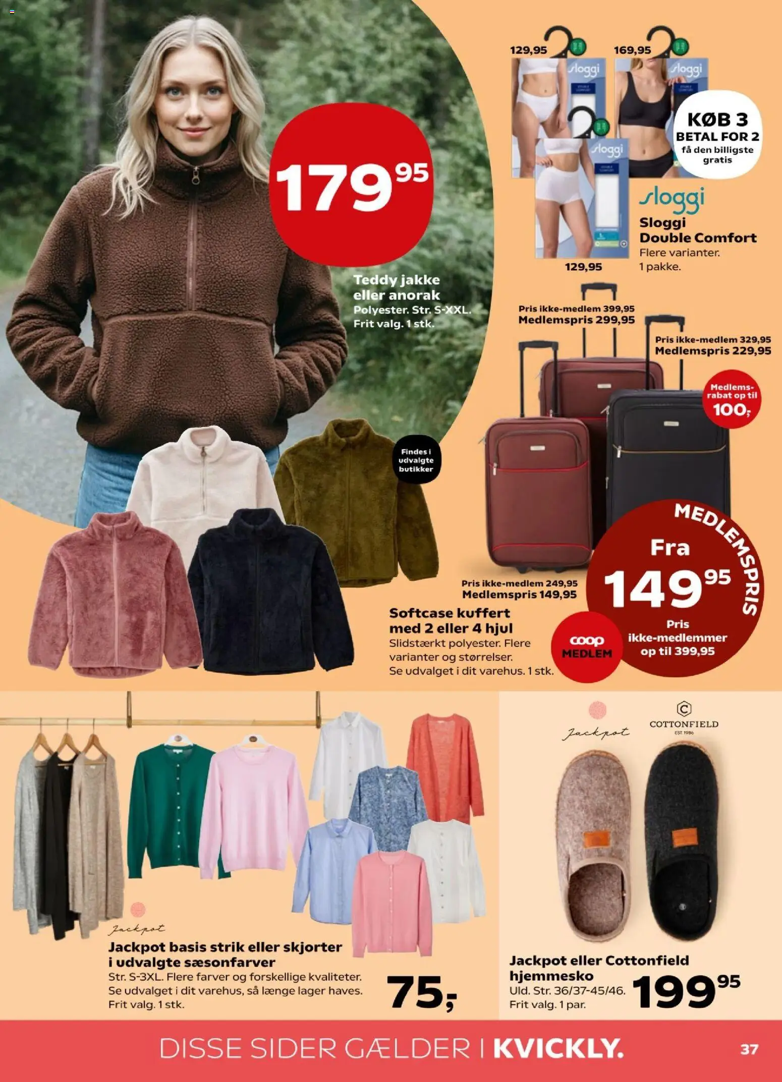 Kvickly tilbudsavis – gyldig fra 24.10.2025 | Side: 39 | Produkter: Jakke, Hjemmesko, Kuffert