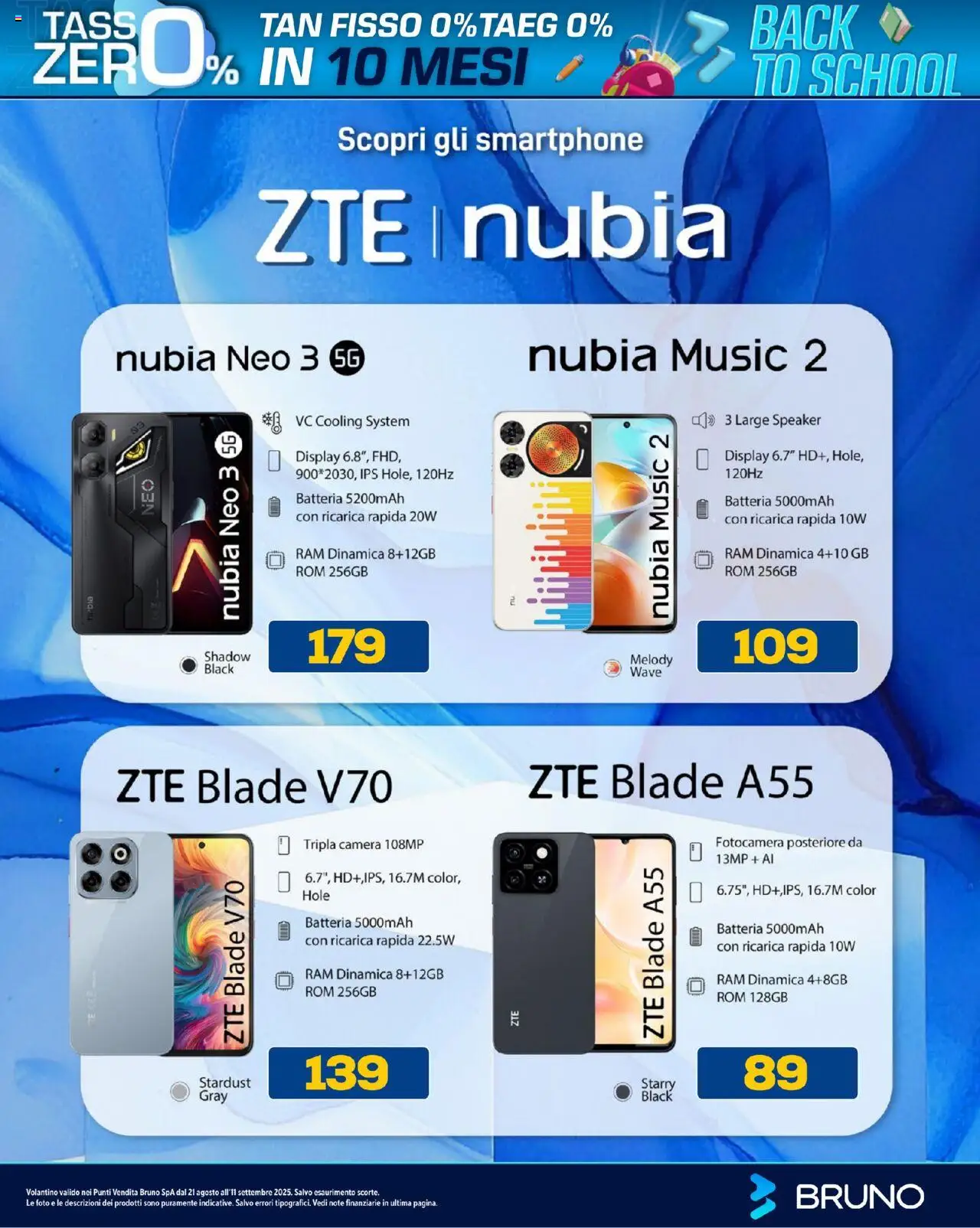 Volantino BRUNO del 21.08.2025 | Pagina: 42 | Prodotti: Smartphone, Fotocamera, Speaker, Batteria