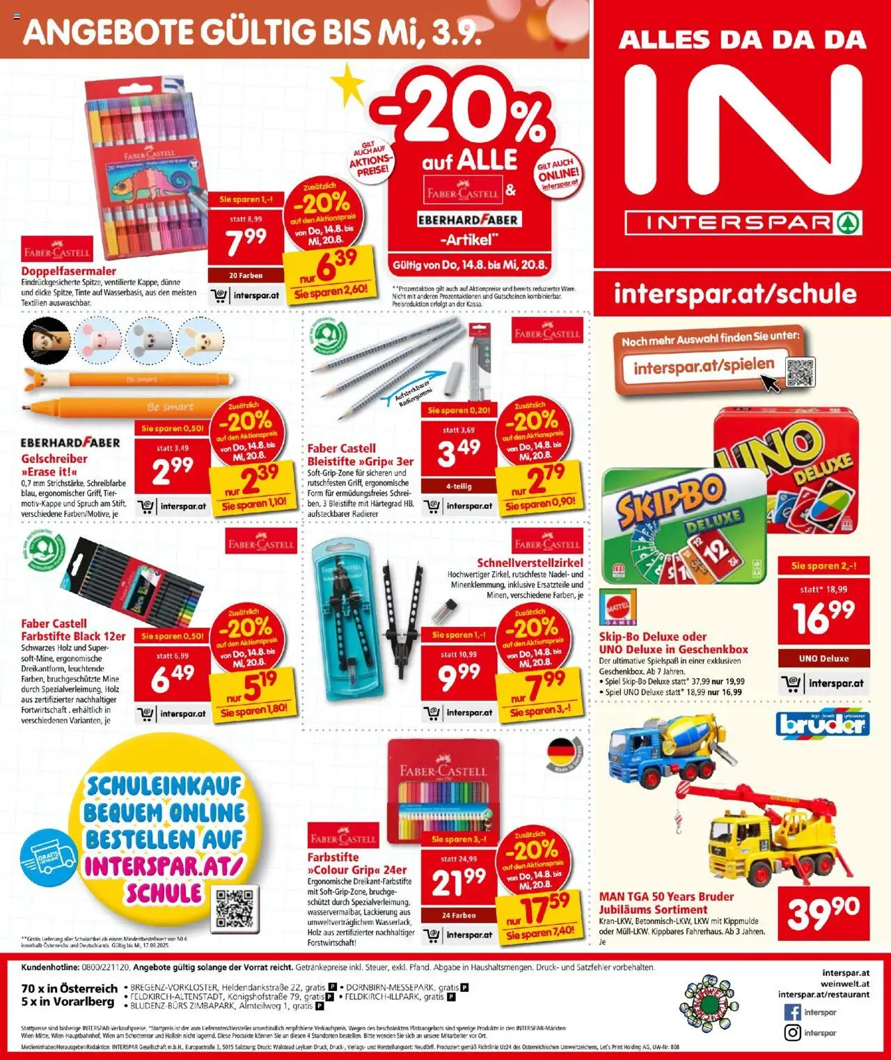 Interspar Flugblatt gültig ab 14.08.2025 | Seite: 20 | Produkte: Spiel
