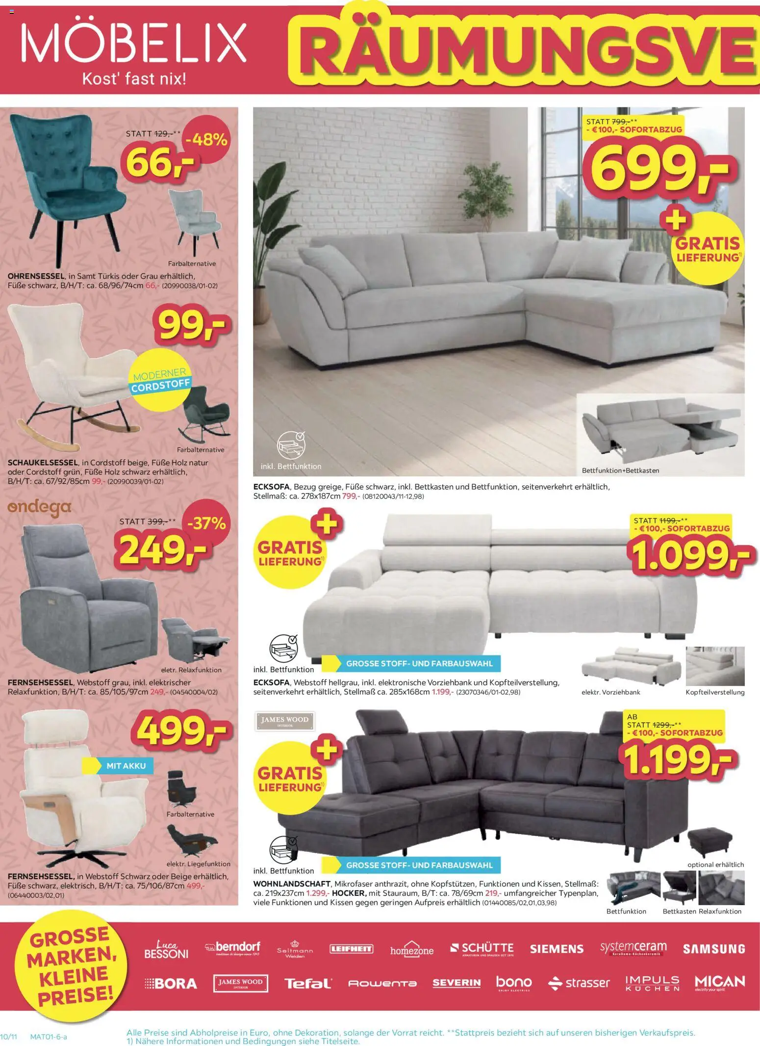 Möbelix Räumungs-Verkauf gültig ab 22.12.2025 | Seite: 10 | Produkte: Kissen, Samsung
