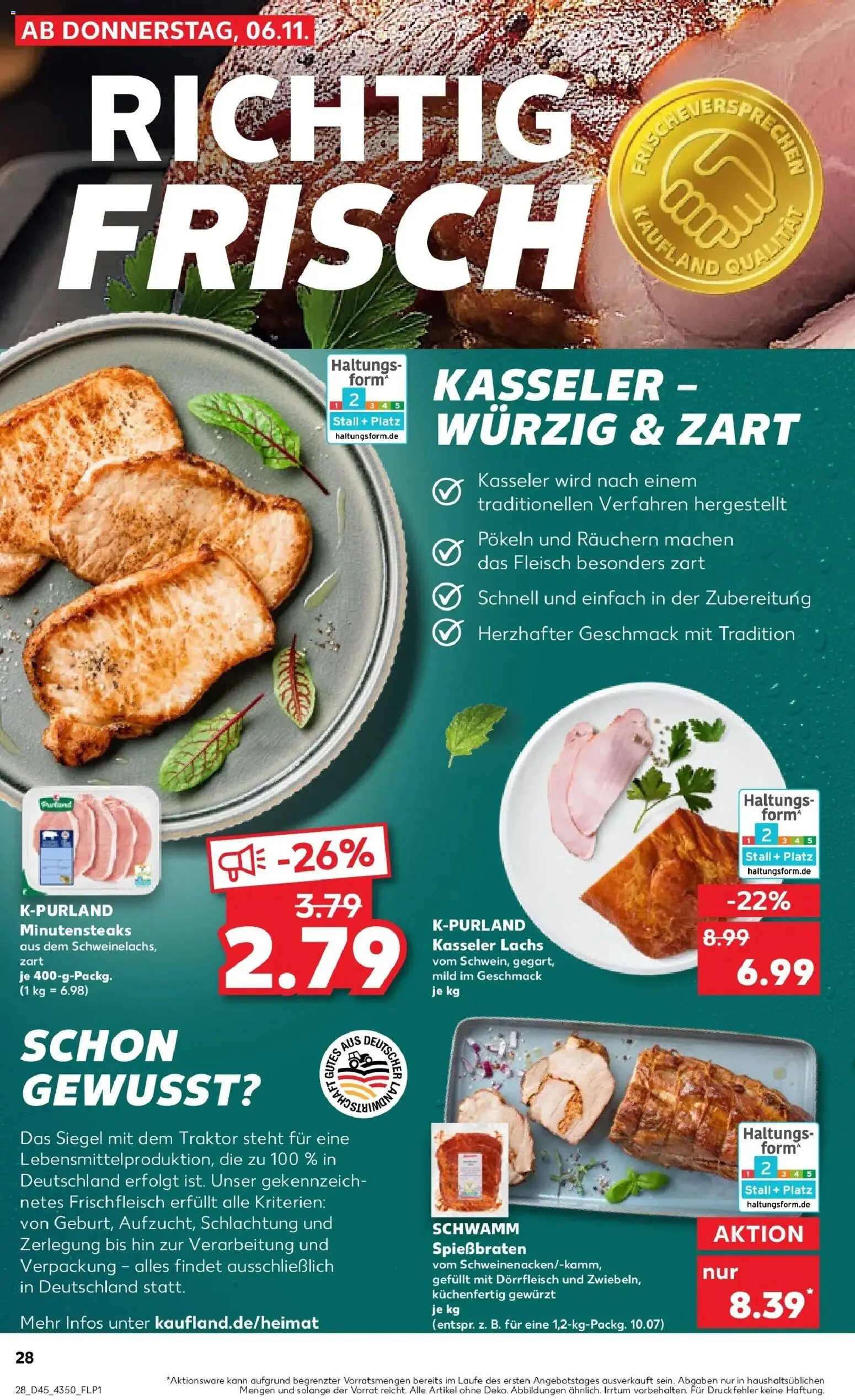 Kaufland prospekt Berlin	 – gültig ab 10.11.2025 | Seite: 28 | Produkte: Lachs, Steak, Fleisch