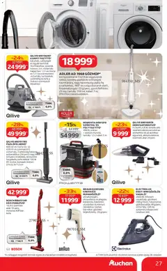 Auchan - Fehér hetek hipermarket ajánlataink - amely érvényes a következő dátumtól: 24.12.2025 | Oldal: 27 | Termékek: Kábel, Porszívó, Kefe, Folttisztító