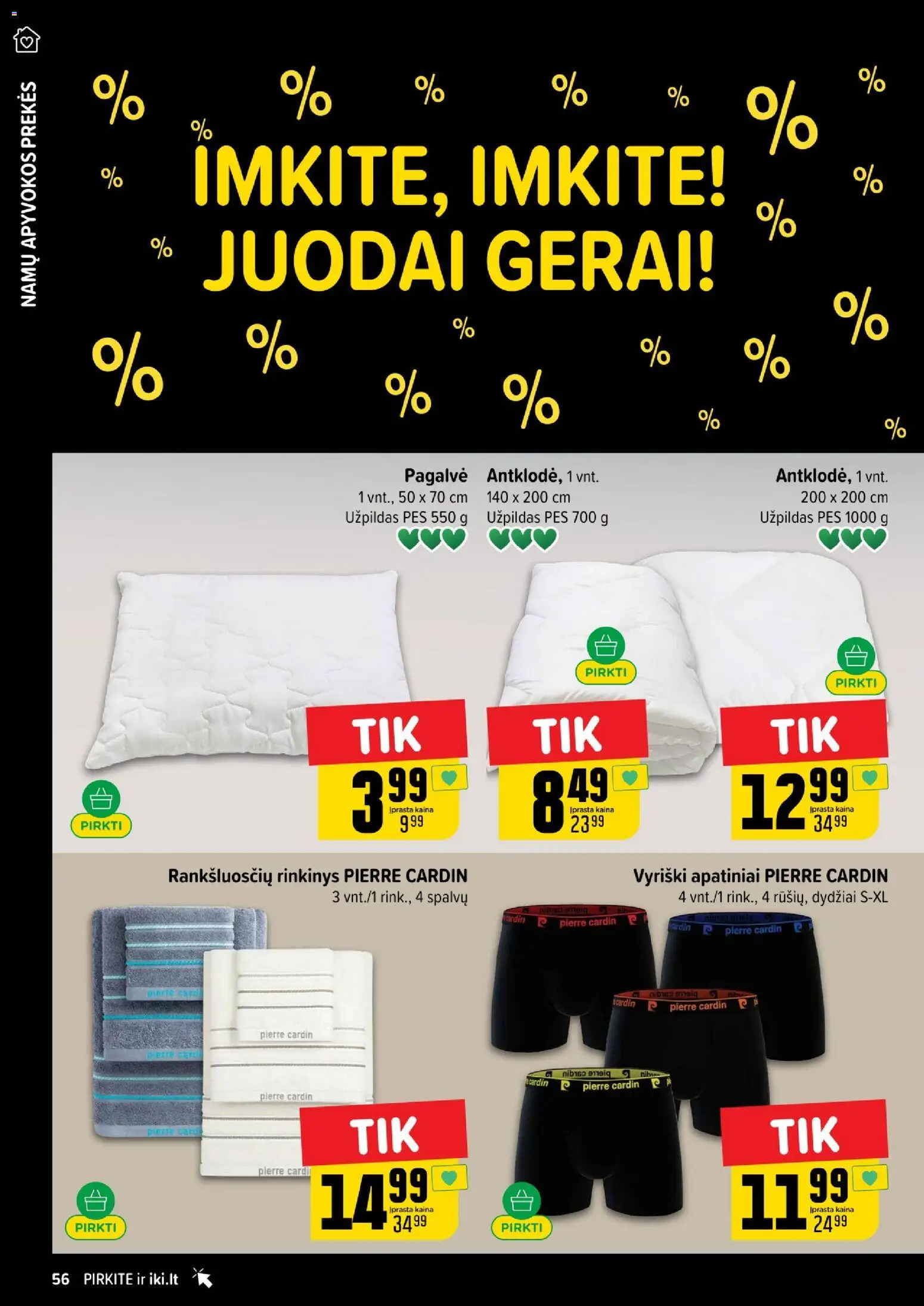 IKI akcijos nuo 24.11.2025 | Puslapis: 56 | Prekių: Pagalvė