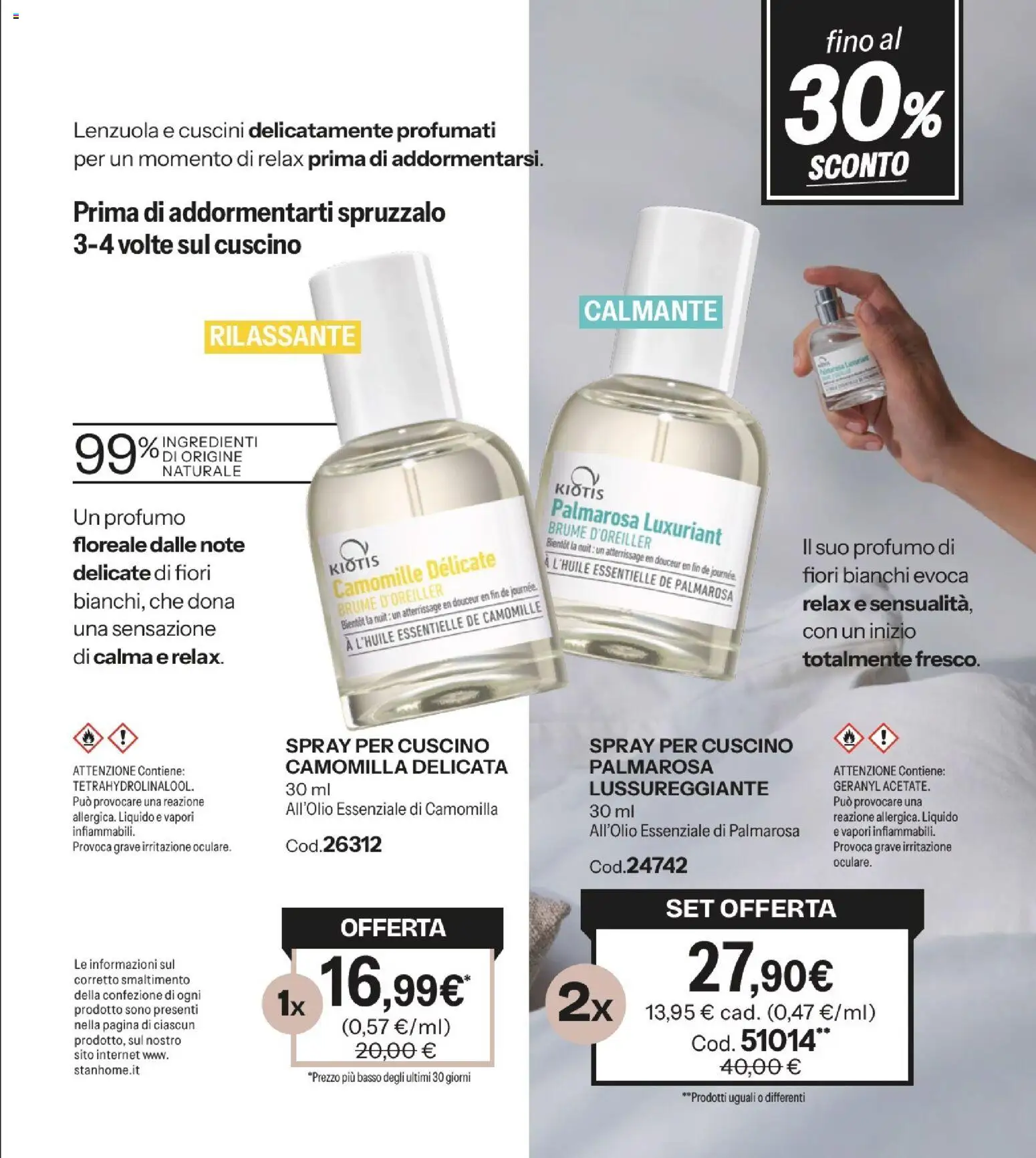 Volantino Stanhome del 17.02.2026 | Pagina: 36 | Prodotti: Cuscino, Lenzuola, Profumo