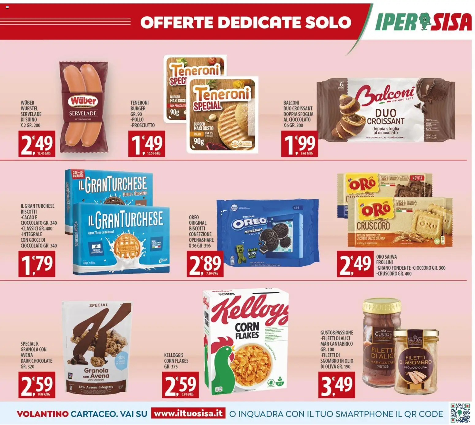 Volantino SISA del 25.11.2025 | Pagina: 13 | Prodotti: Cioccolato, Pollo, Biscotti, Smartphone