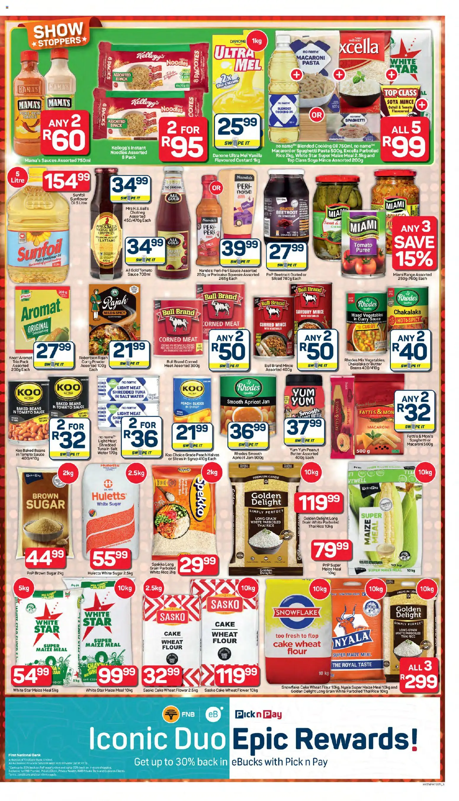 New Pick n Pay catalogue – valid from 23.02.2026 | Page: 3 | Products: Baked beans, Powder, Cream, Water