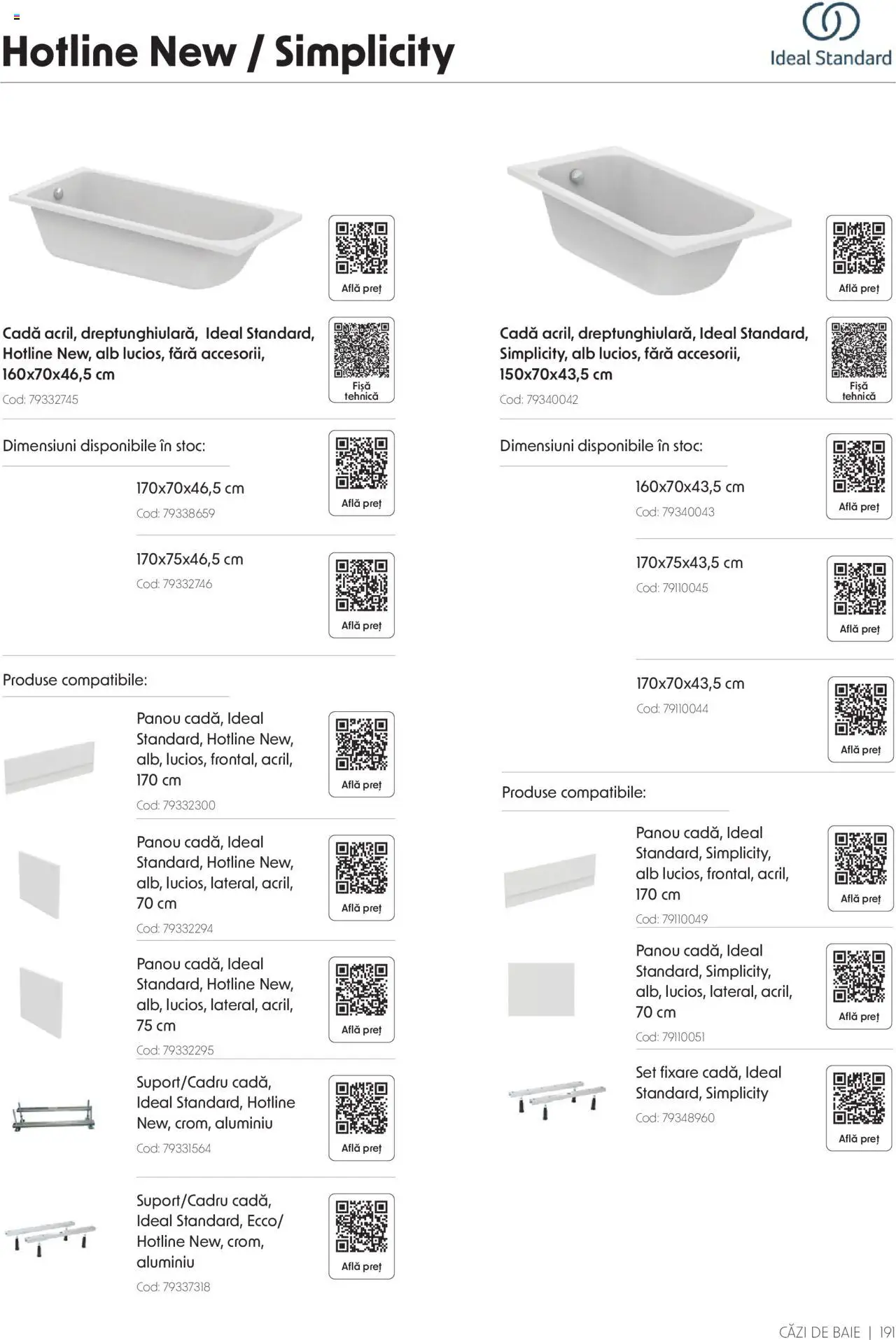 Catalog Romstal – valabil de la 25.11.2024 | Pagină: 191 | Produse: Cadă