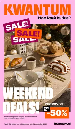 Kwantum - Weekend deals - Voorbeeld van een folder van Kwantum, geldig van 19.12.2025
