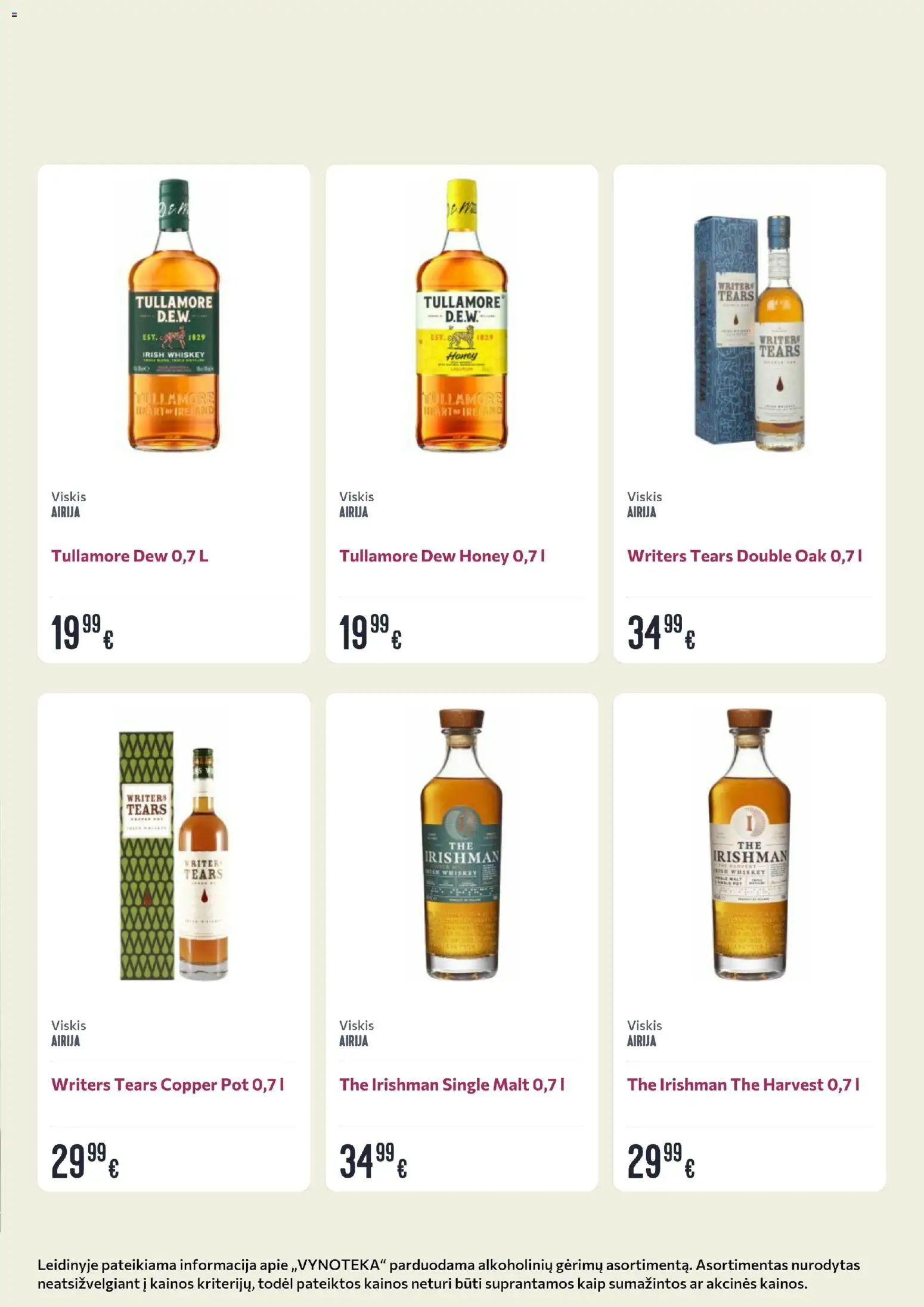 VYNOTEKA akcijos nuo 03.11.2025 | Puslapis: 9 | Prekių: Viskis