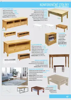 IDEA nábytok leták platný od 01.10.2025 | Strana: 47 | Produkty: Tv, Tv stolik, Odkladací stolík, Konferenčný stolík