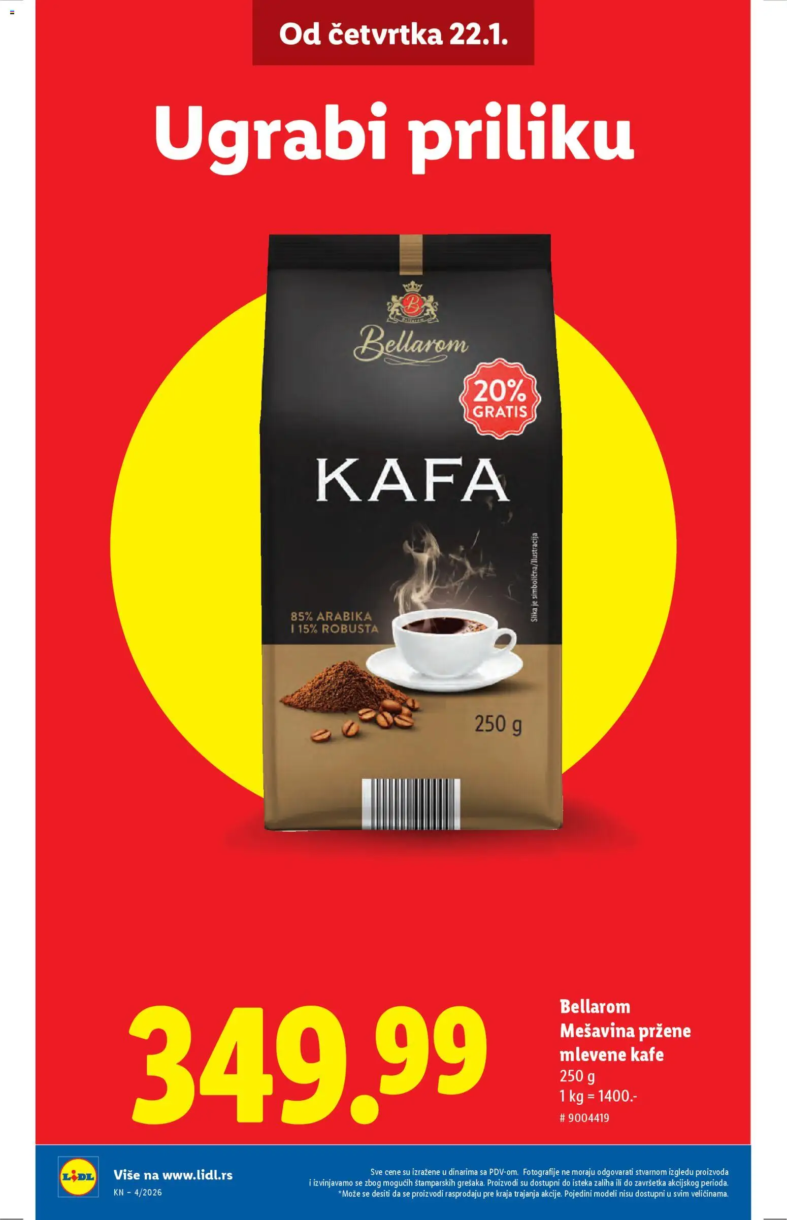 Lidl katalog - važi od 22.01.2026 | Strana: 4 | Proizvode: Kafa