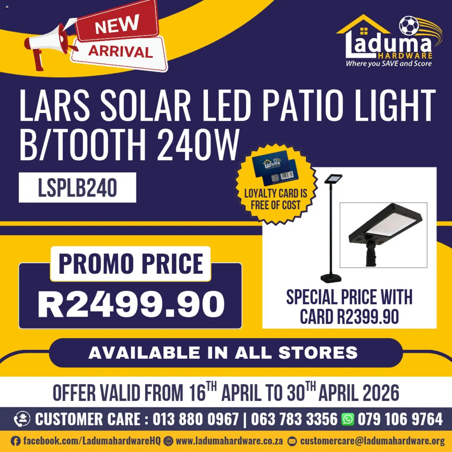 New Laduma Hardware catalogue – valid from 16.04.2026 | Page: 1 | Products: Light
