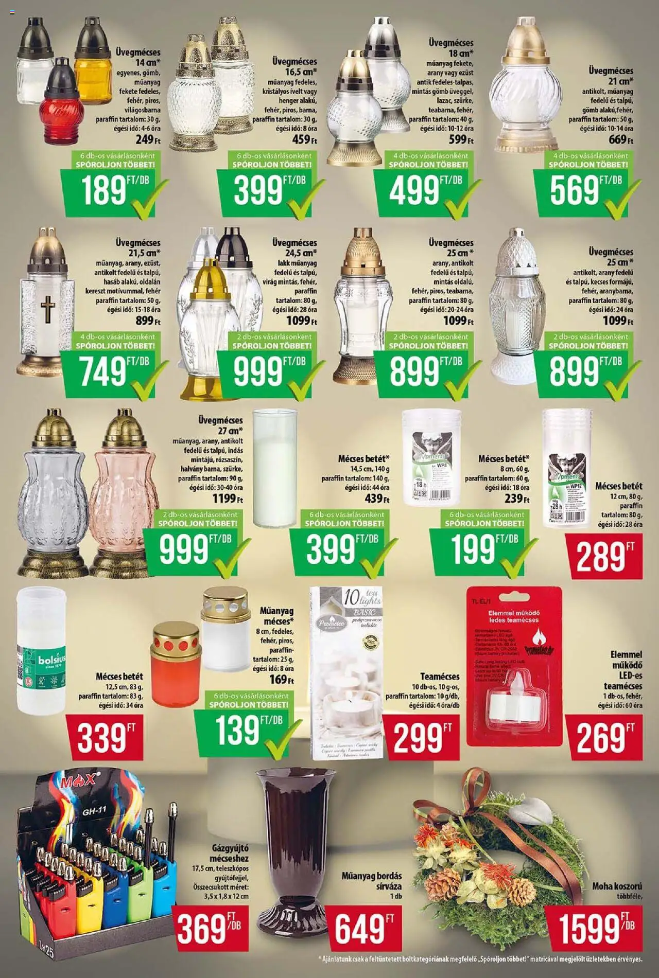 COOP akciós ujság - amely érvényes a következő dátumtól: 16.10.2025 | Oldal: 14 | Termékek: Virag, Mécses, Óra, Koszorú