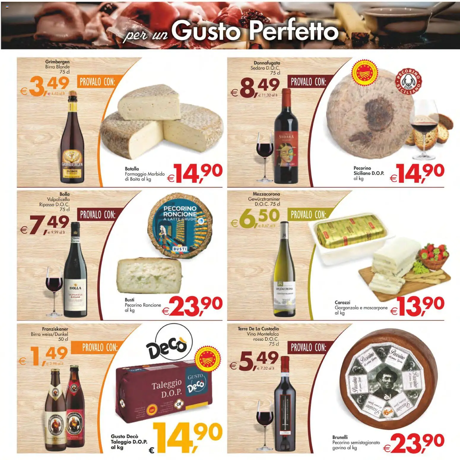 Volantino Decò del 24.02.2026 | Pagina: 6 | Prodotti: Formaggio, Vino, Mascarpone, Pecorino