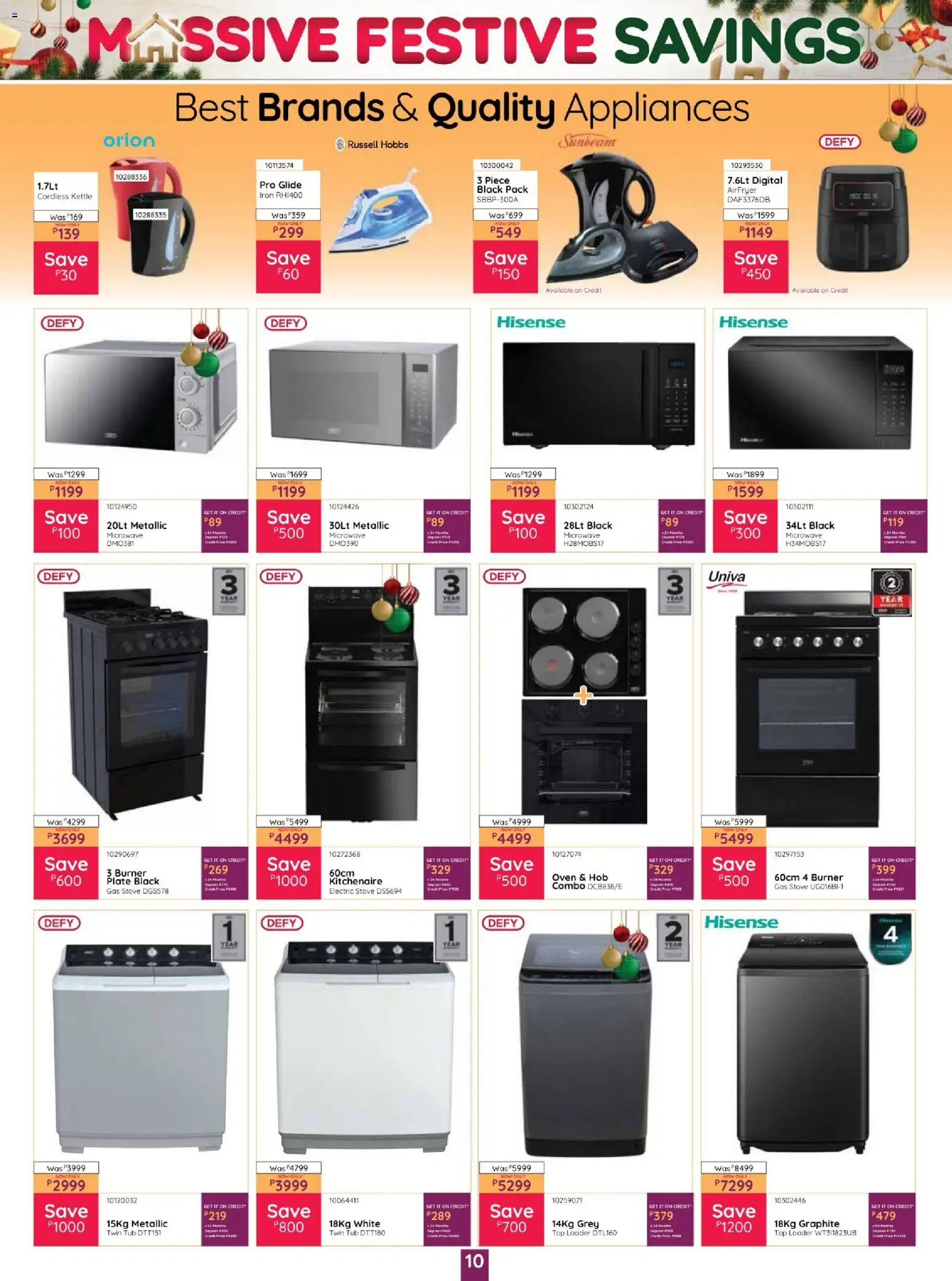 New Bradlows catalogue – valid from 02.12.2025 | Page: 10 | Products: Oven, Hob, Microwave, Gas stove
