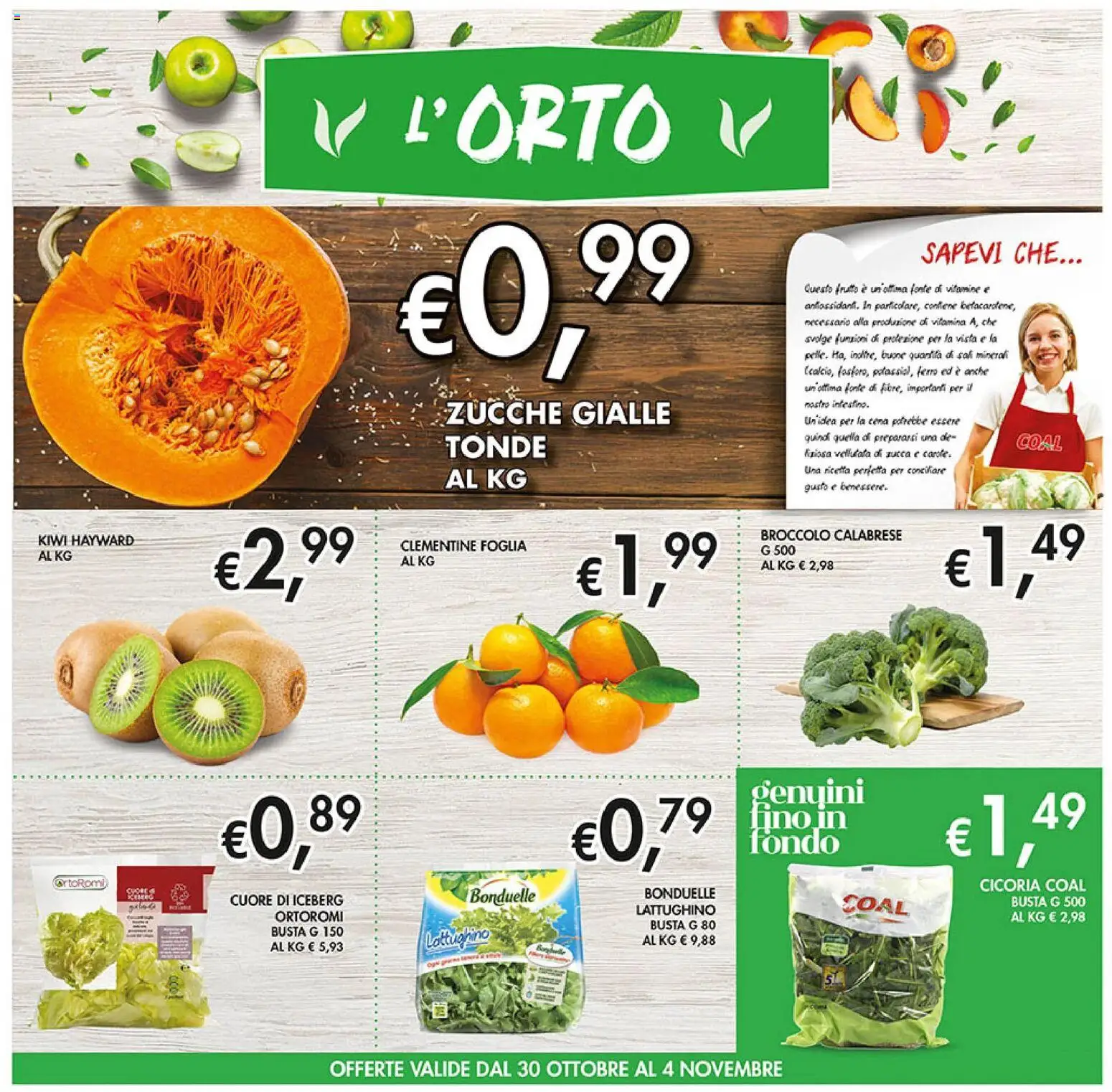 Volantino Coal del 23.10.2025 | Pagina: 3 | Prodotti: Kiwi, Zucca