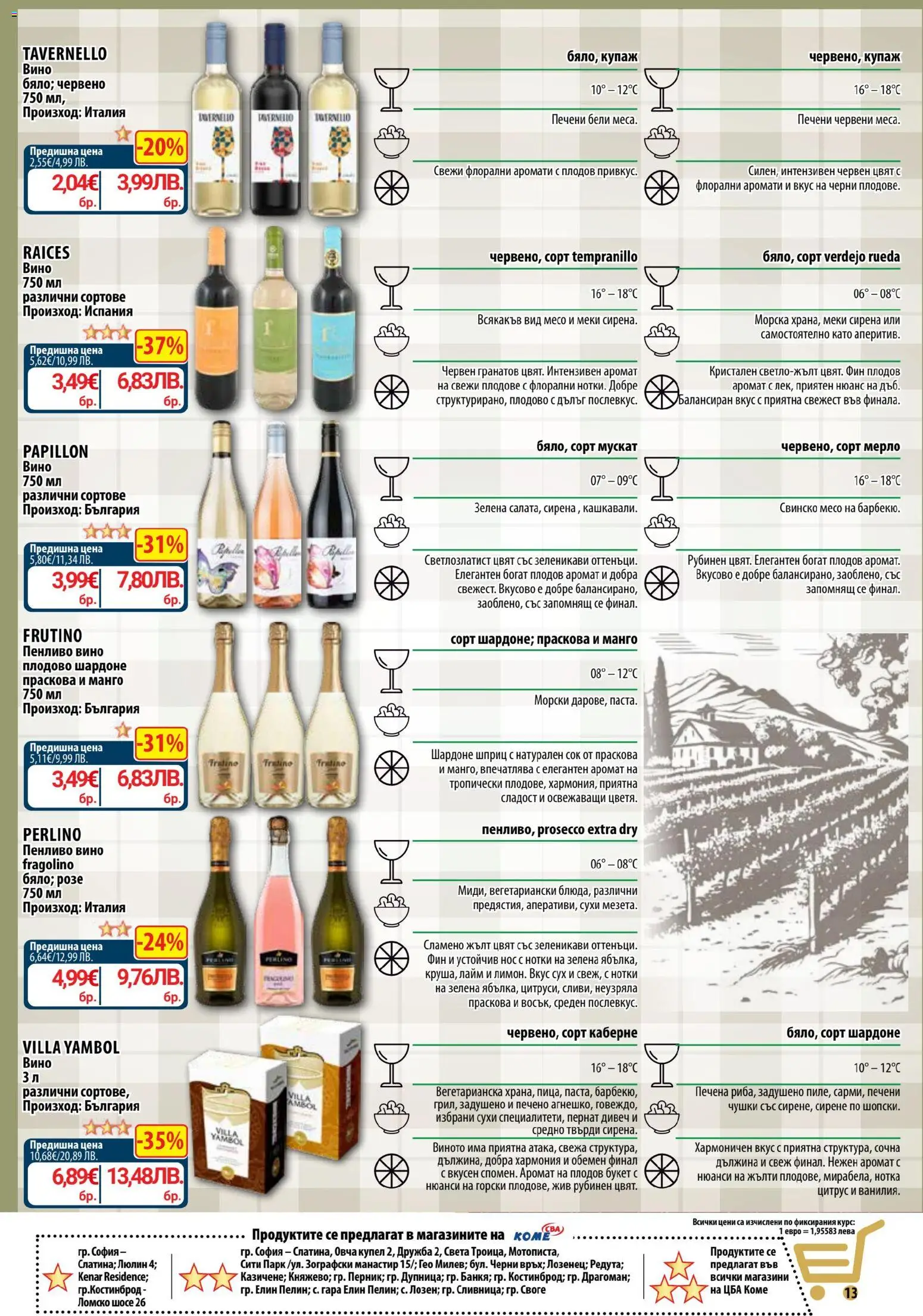 {H1} | Страница: 13 | Продукти: Свинско, Сирене, Вино, Лайм