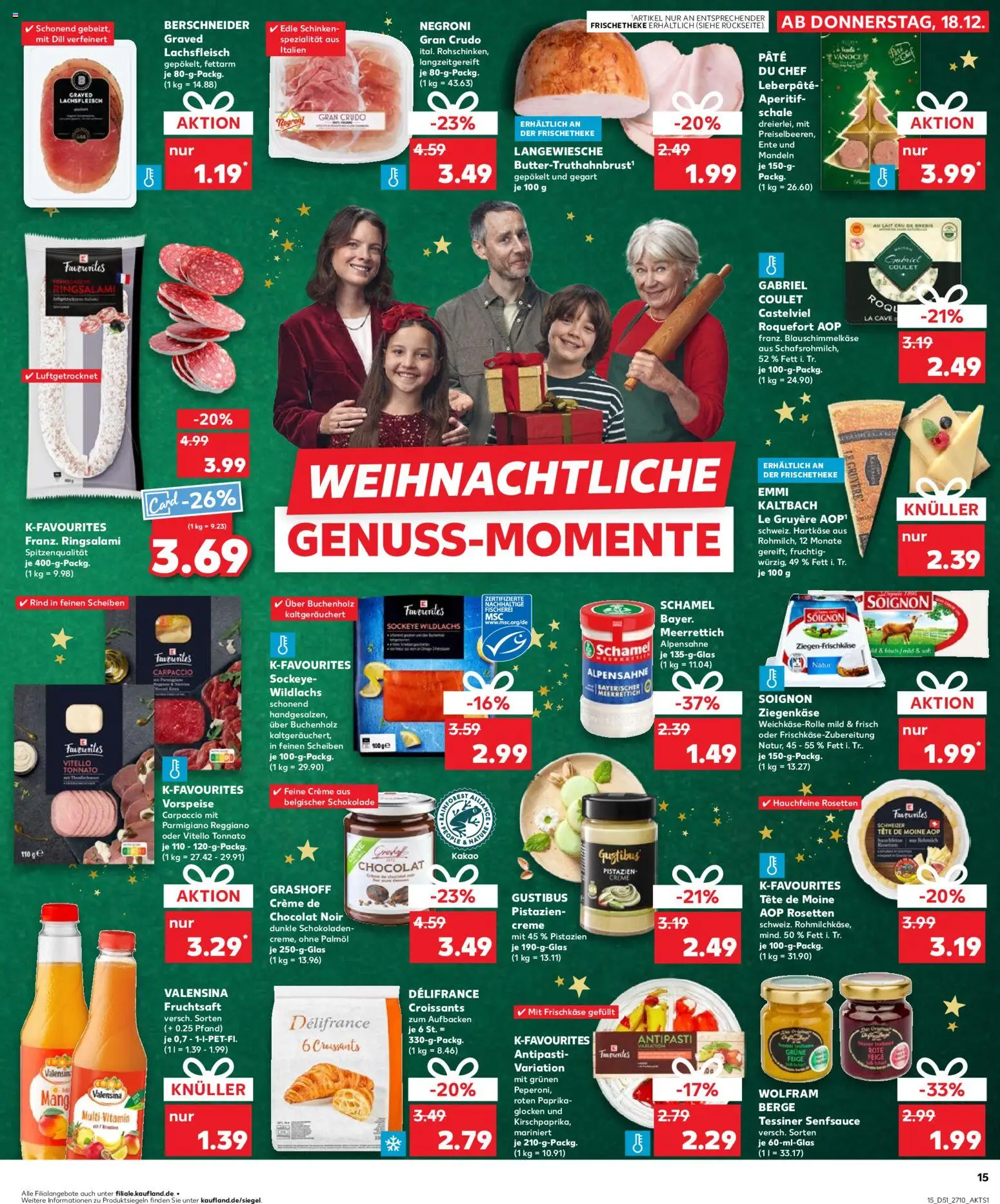 Kaufland prospekt Leipzig	 – gültig ab 21.12.2025 | Seite: 15 | Produkte: Valensina, Paprika, Schinken, Ente