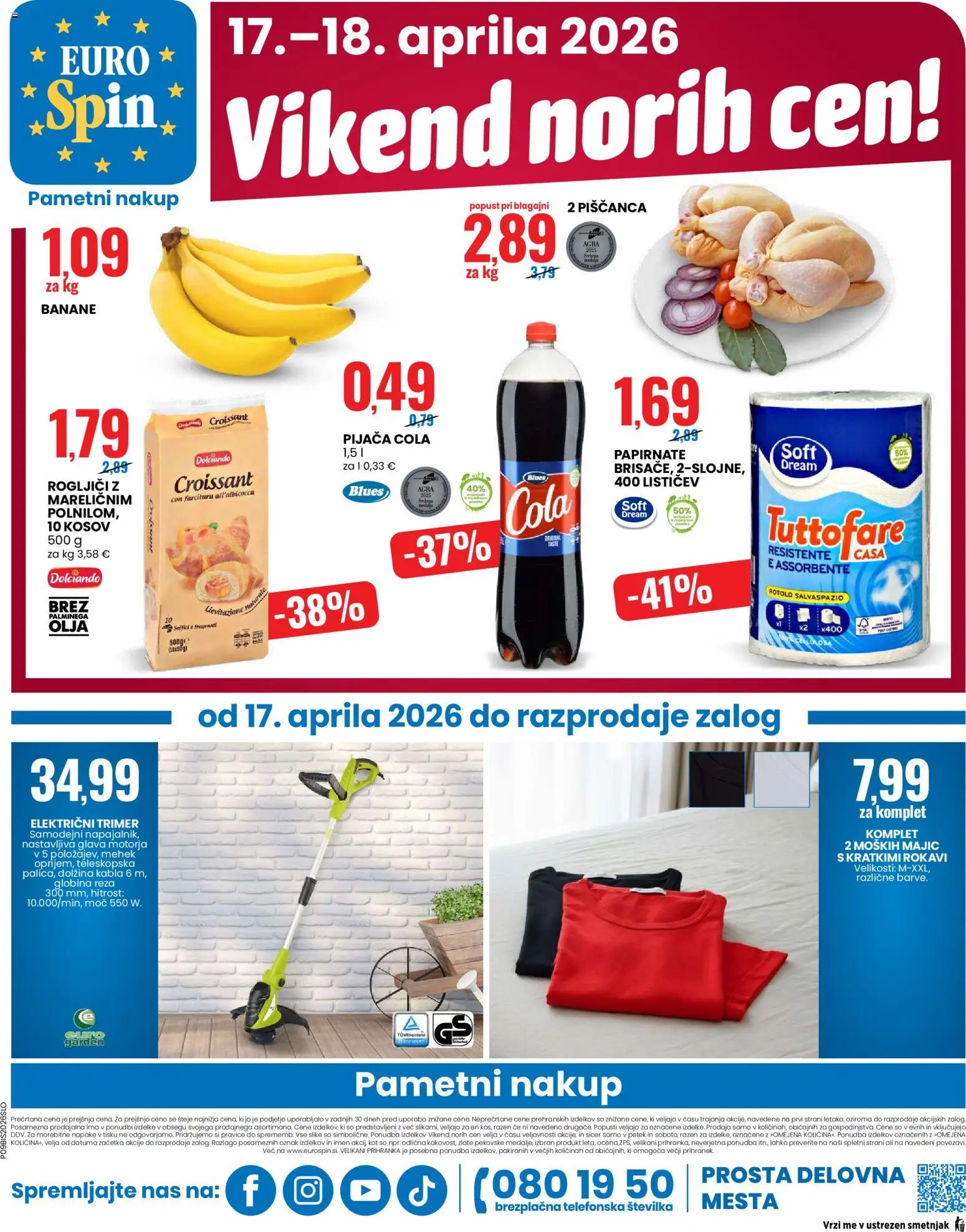 Novi Eurospin katalog ponudbe – veljaven od 16.04.2026 | Stran: 16 | Izdelki: Banane